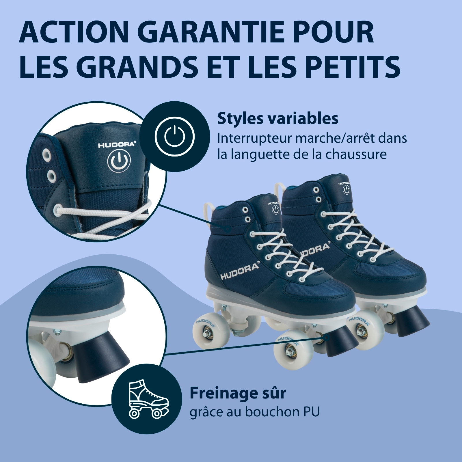 Patins à roulettes Advanced, navy LED, image 4 from 7
