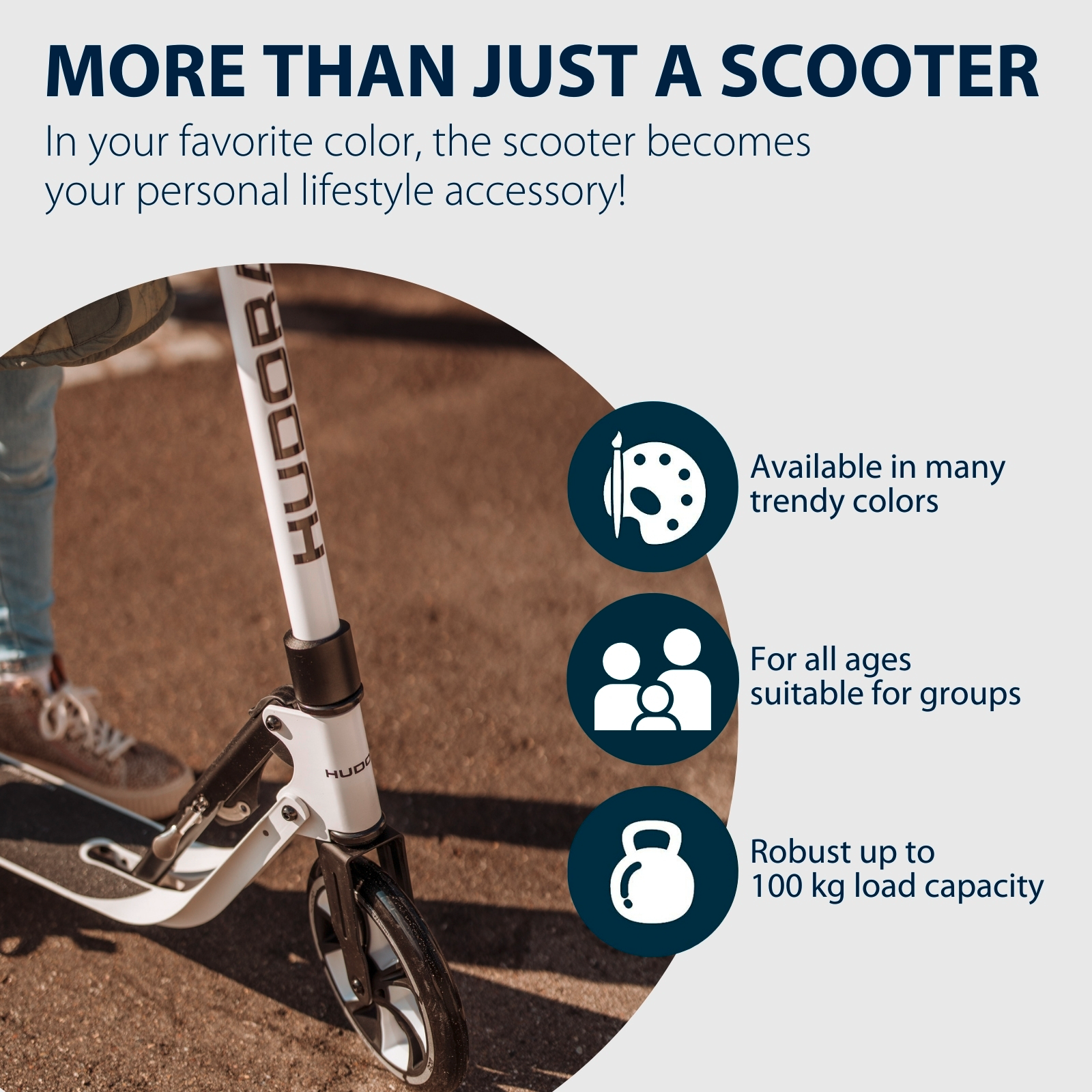 HUDORA BigWheel® 205 Advanced, Black & White, image 6 from 7