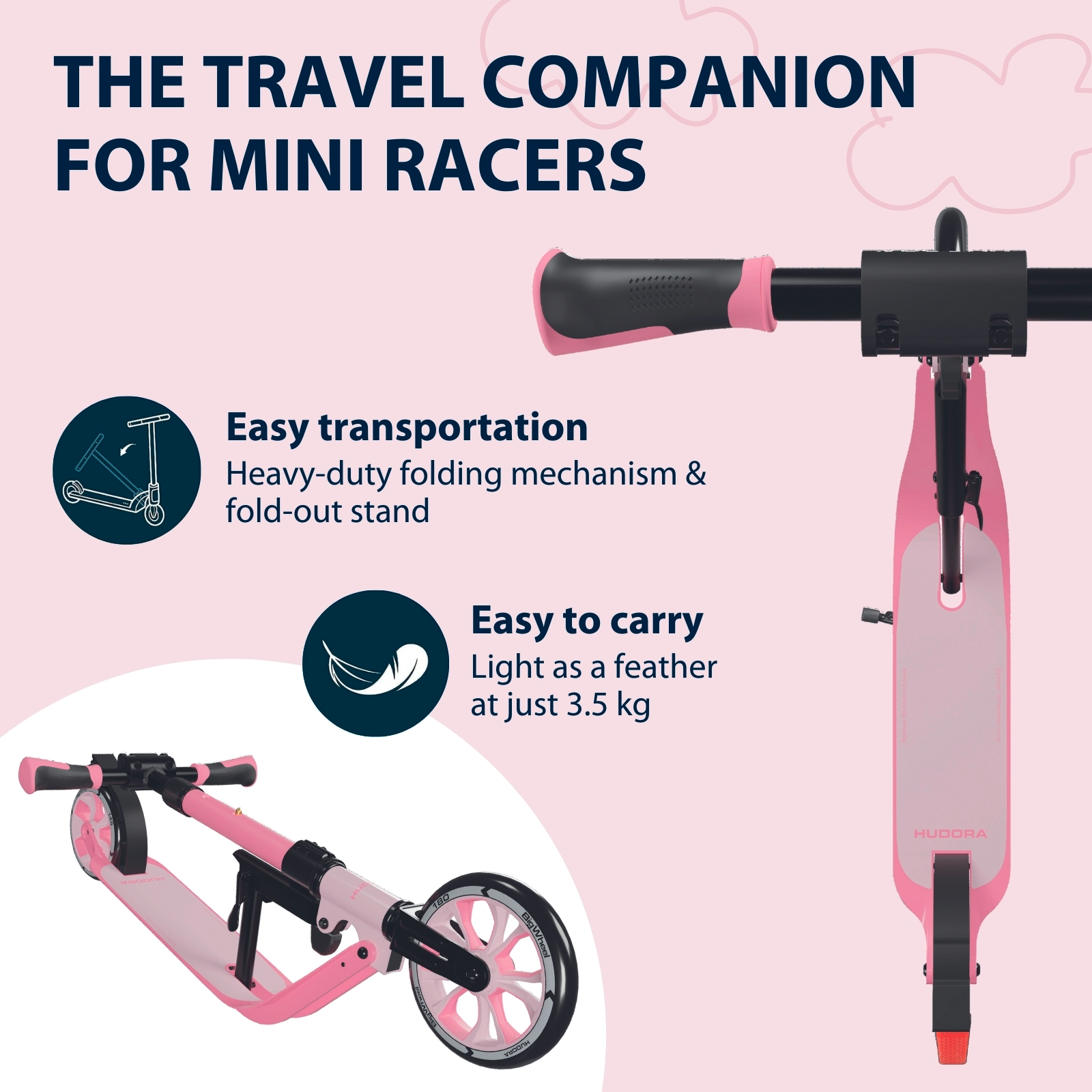 HUDORA BigWheel® 180 Advanced Junior, rose, image 4 from 7