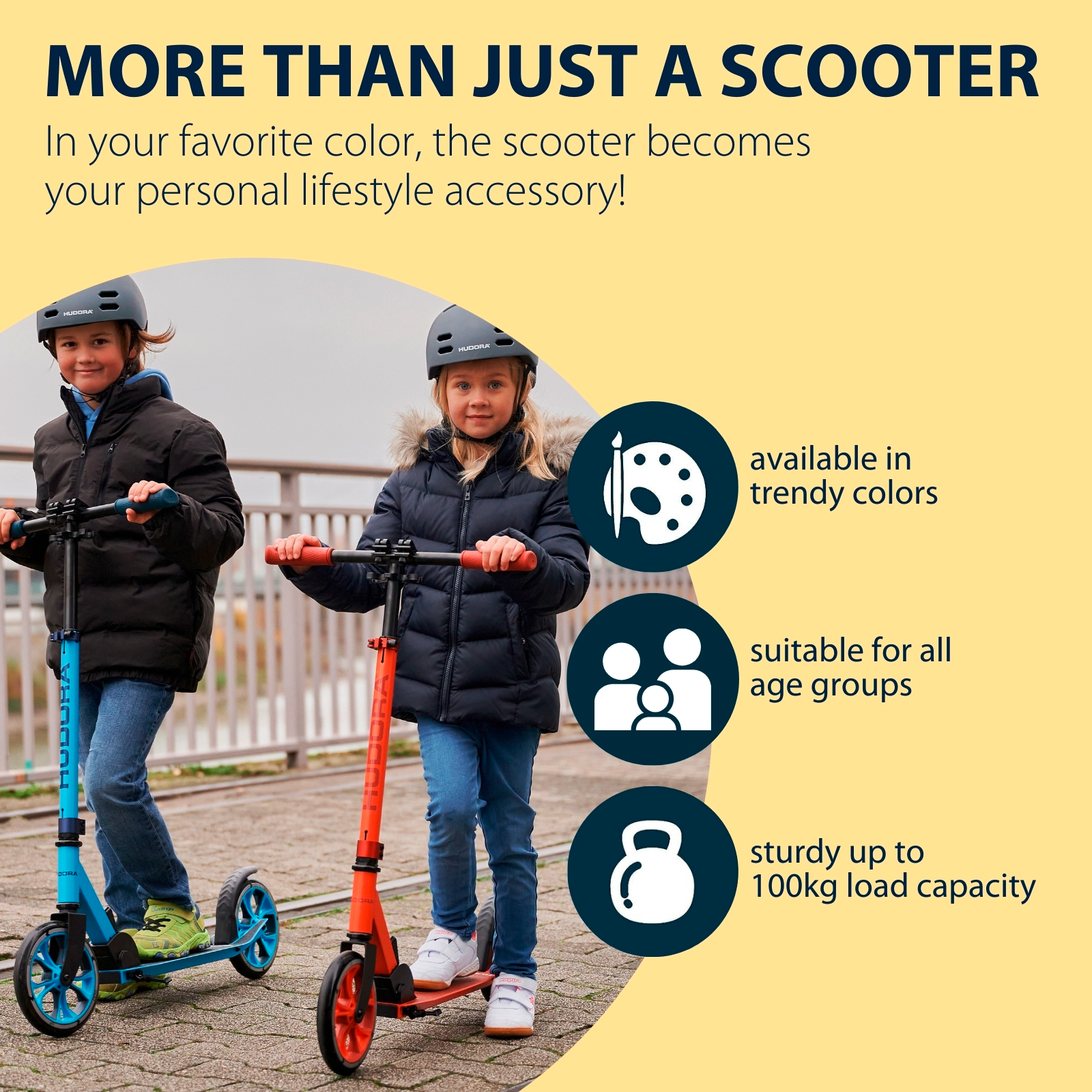 HUDORA Scooter Up 200, canary, image 6 from 7