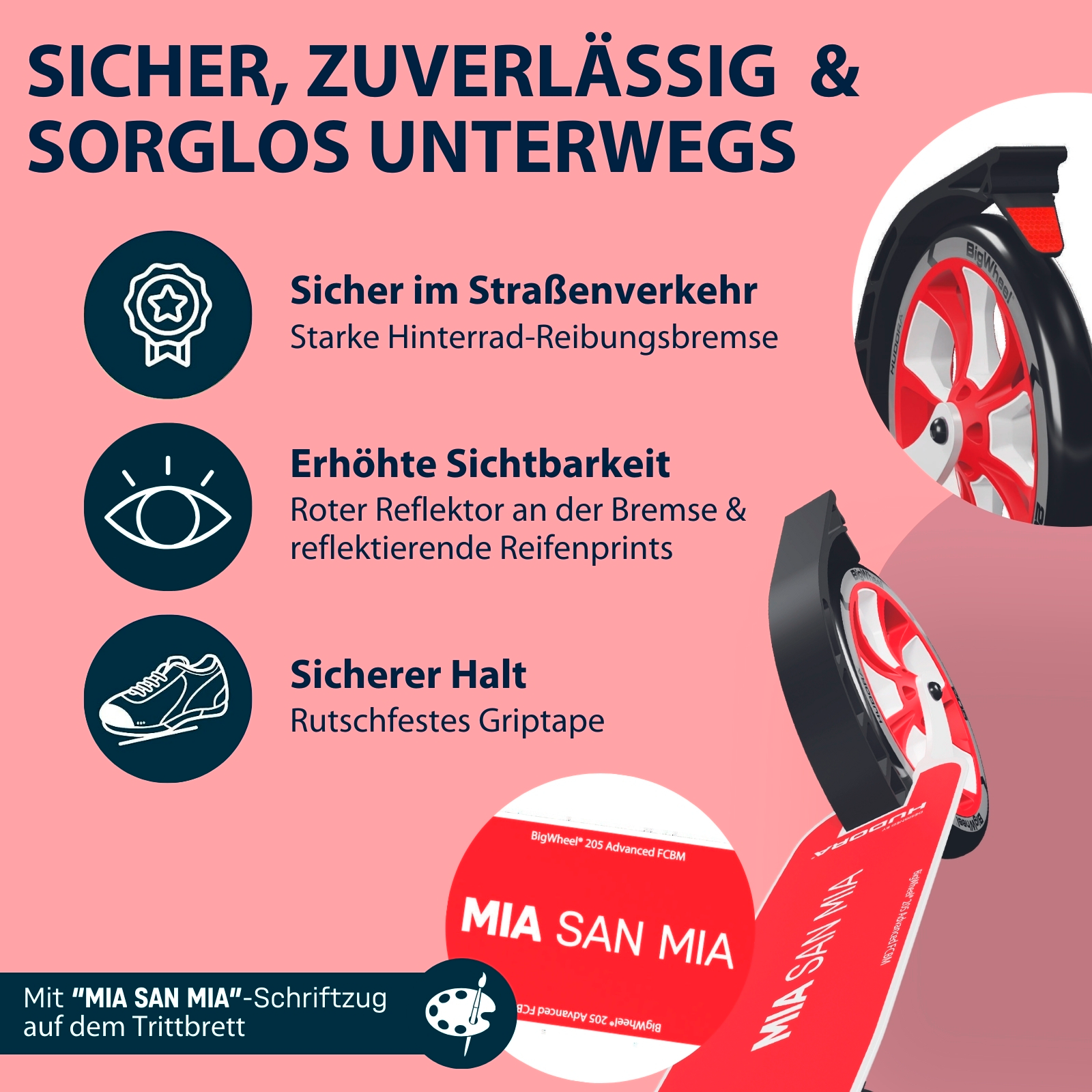 HUDORA BigWheel® 205 Advanced, FC Bayern München, Bild 5 von 8