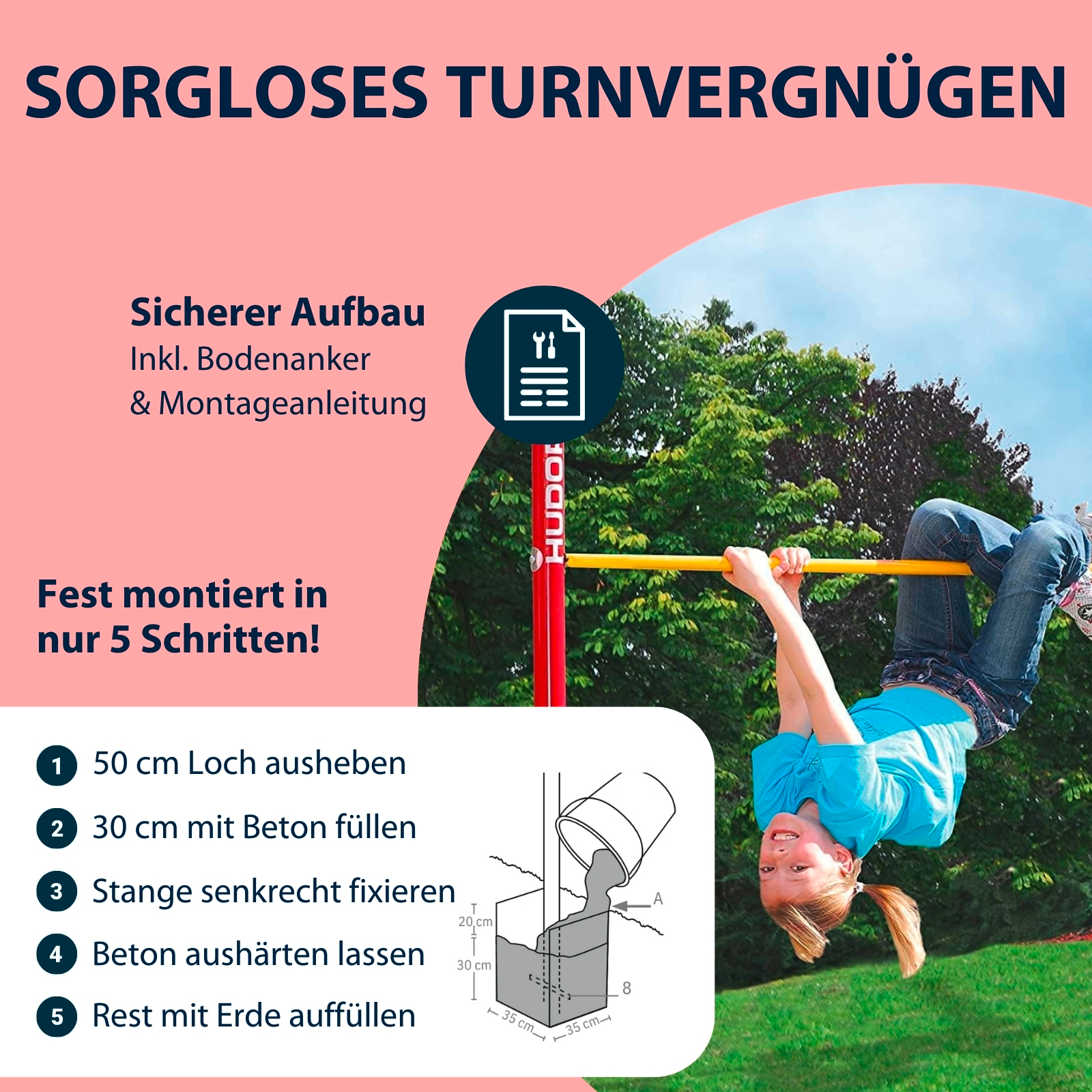 HUDORA Turnreck Fabian Single, Bild 4 von 6