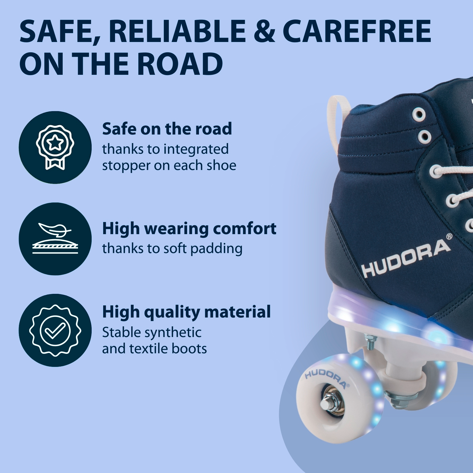 Roller Skates Advanced, navy LED, size 33/34, image 5 from 7
