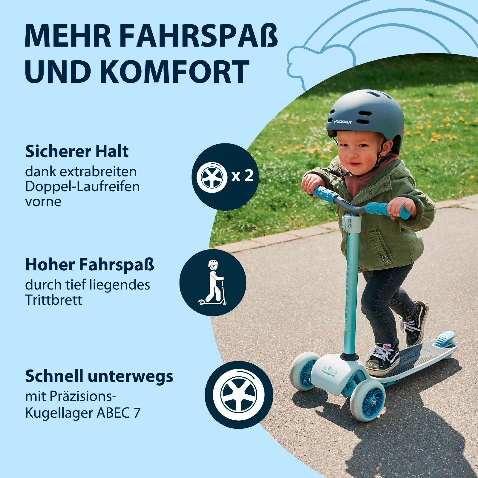 HUDORA Tri-Scooter, blue, Bild 3 von 7
