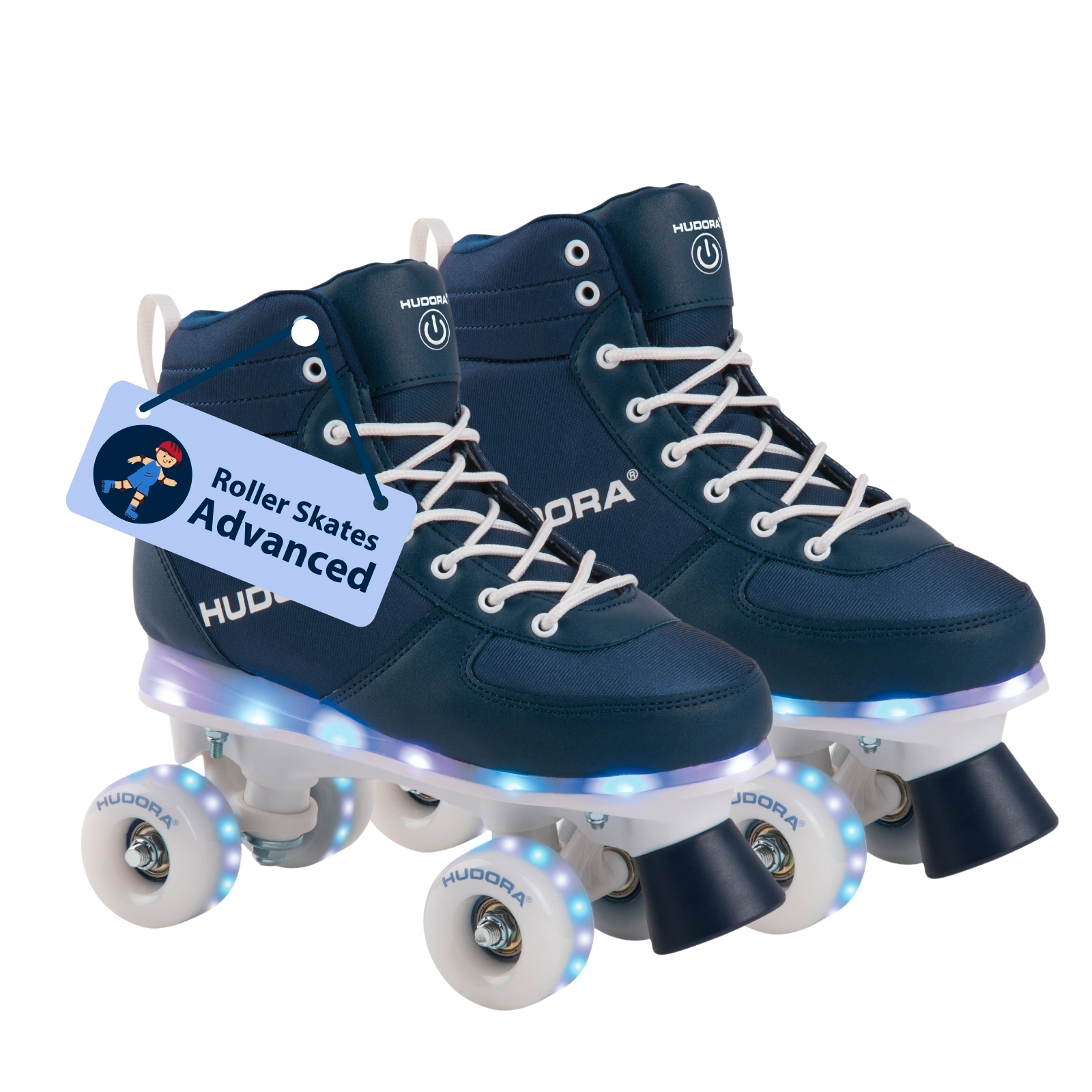 Roller Skates Advanced, navy LED, size 33/34, image 1 from 7