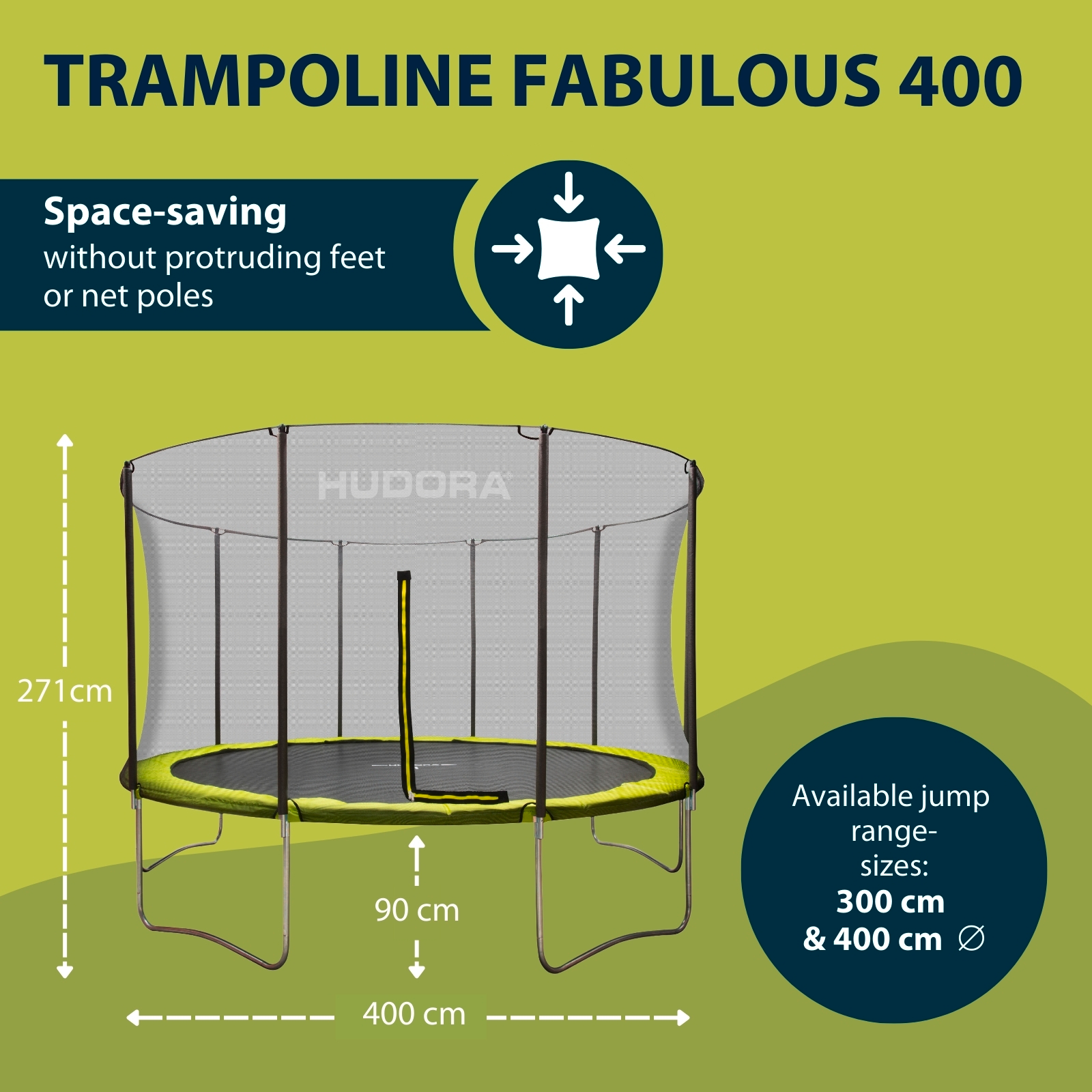 HUDORA Fabulous trampoline 400V, image 2 from 7
