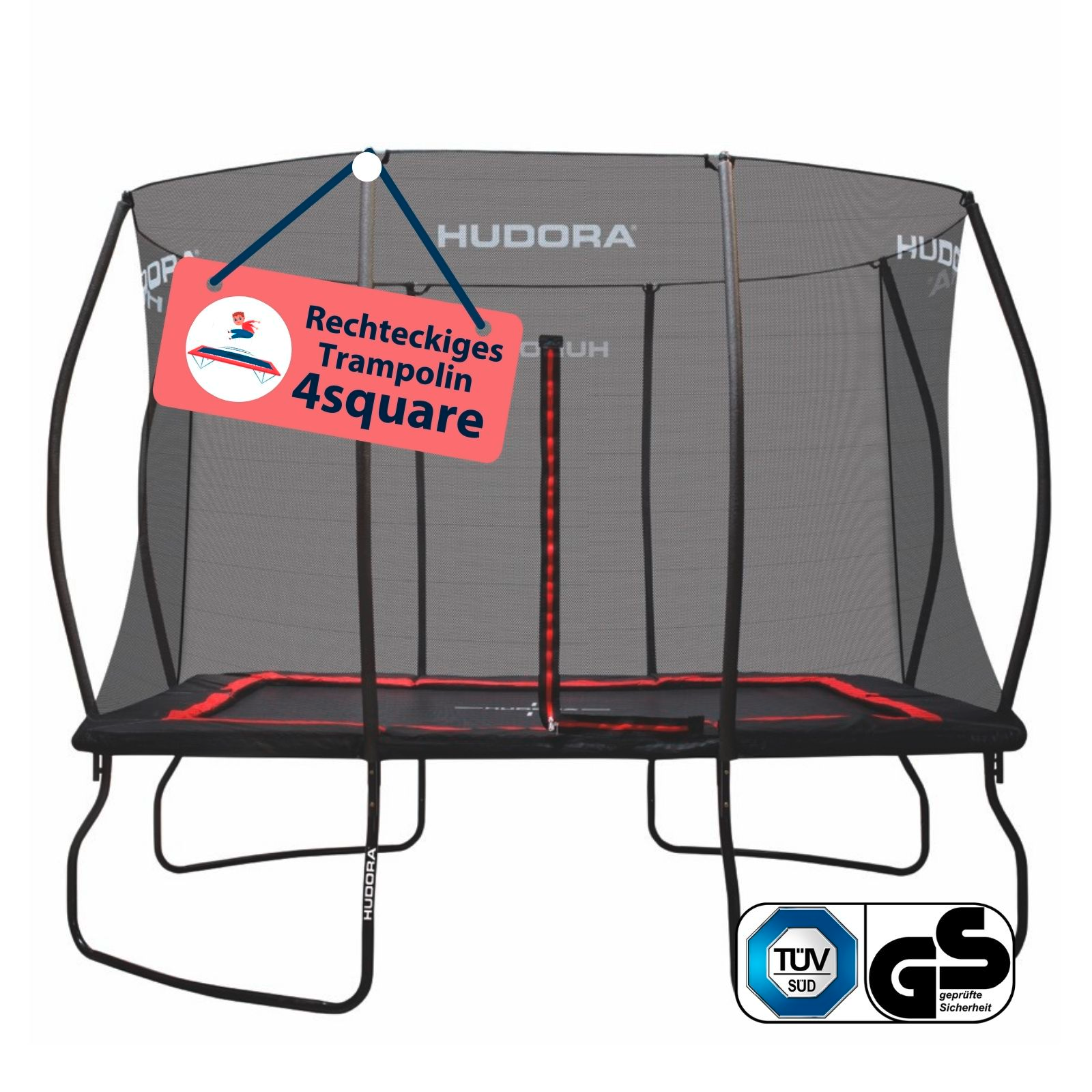 HUDORA Trampolin 4square 215 x 305