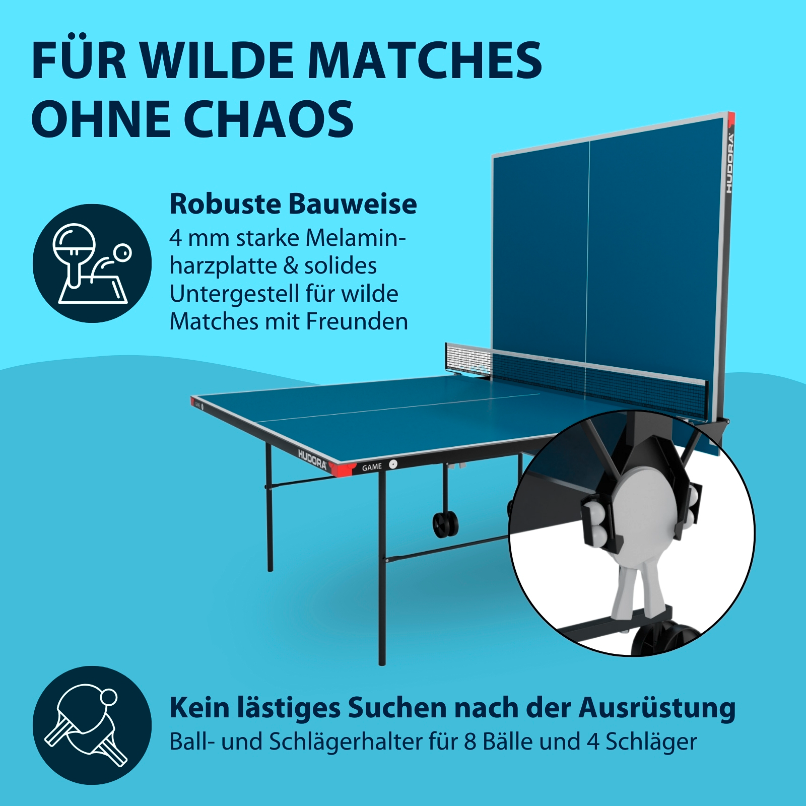 HUDORA Tischtennisplatte Game, Bild 5 von 7