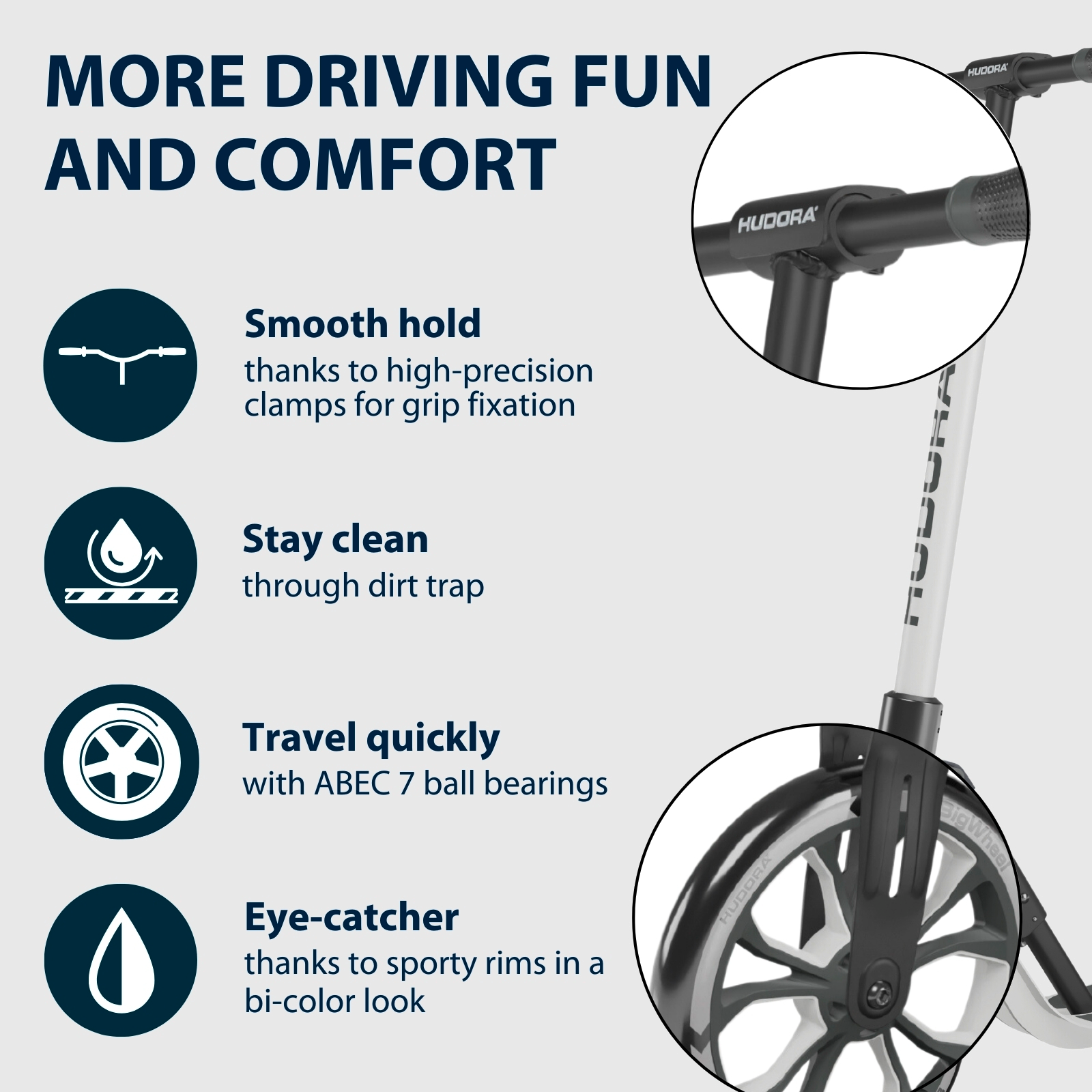 HUDORA BigWheel® 205 Advanced, ash, image 3 from 7
