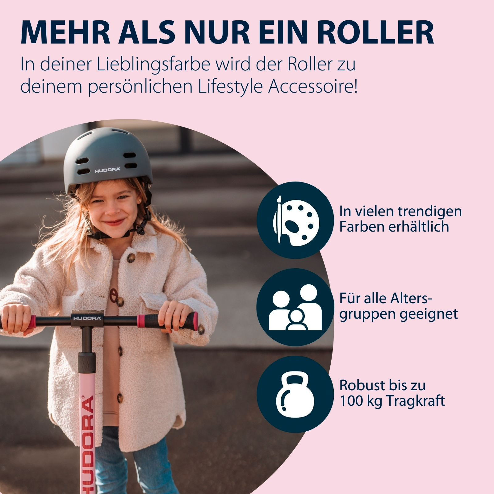 HUDORA BigWheel® 205 Advanced, rosé, Bild 6 von 7