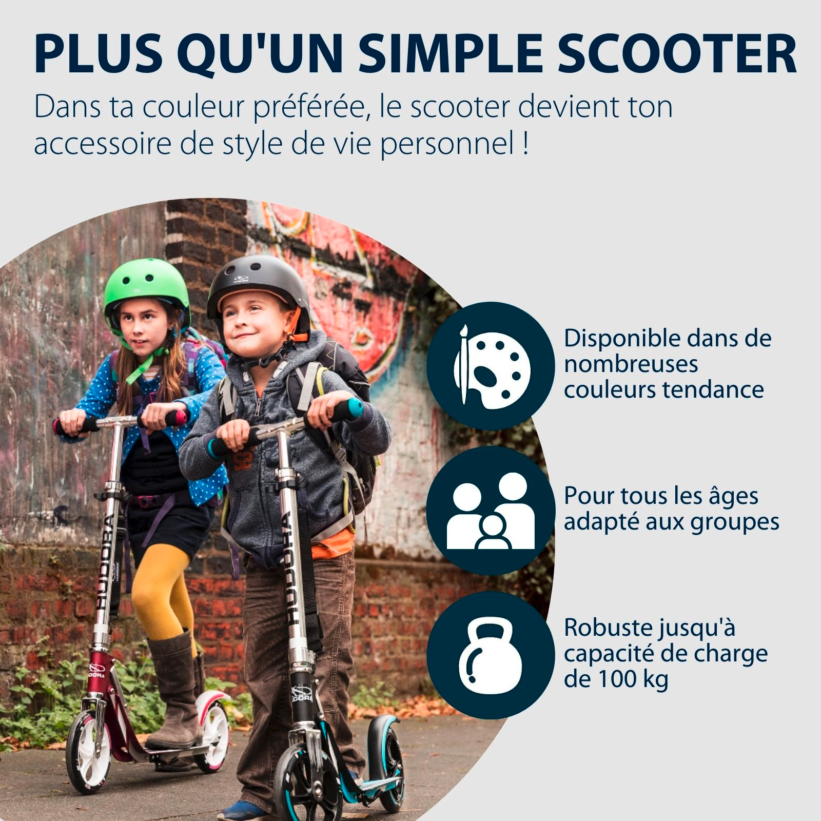 HUDORA BigWheel® Crossover 205, Scooter silber, image 6 from 7