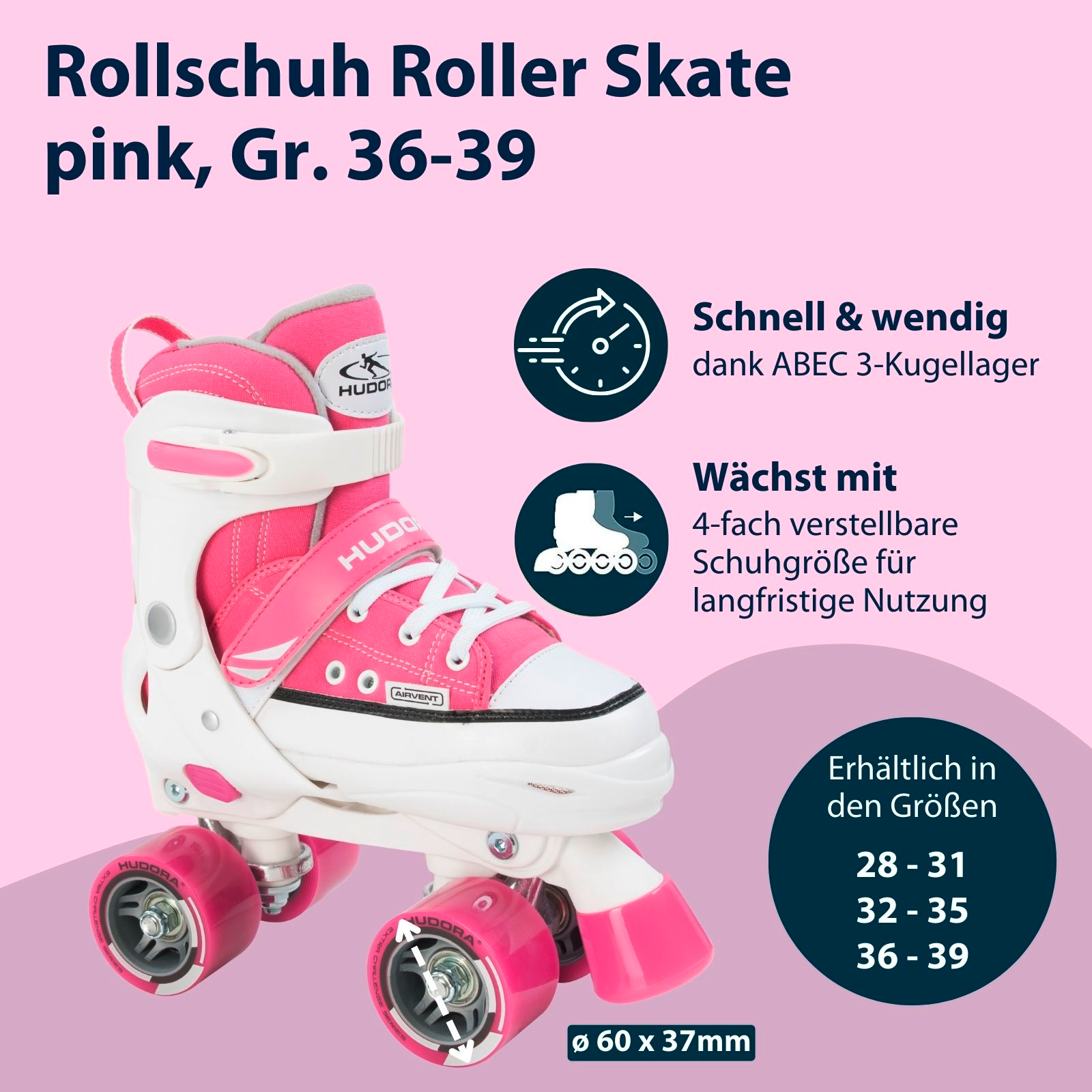 Rollschuh Roller Skate Gr. 36-39, Bild 2 von 7