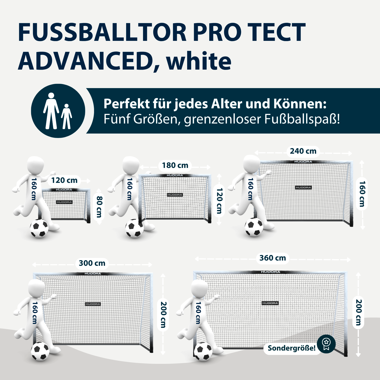 HUDORA Football Goal Pro Tect 360 Advanced White, image 2 from 7