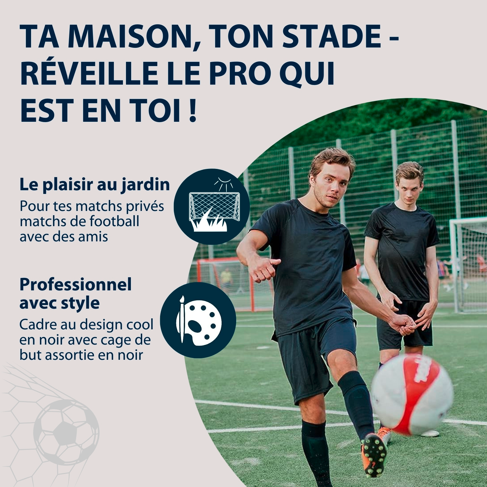 HUDORA football goal trainer with goal wall, image 5 from 6