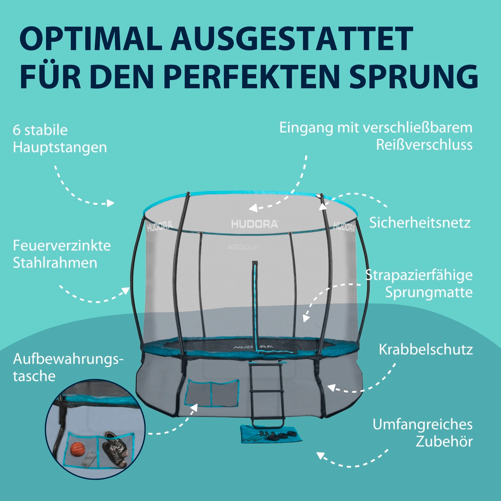 HUDORA Fantastic Complete Trampolin 300V, Bild 3 von 7