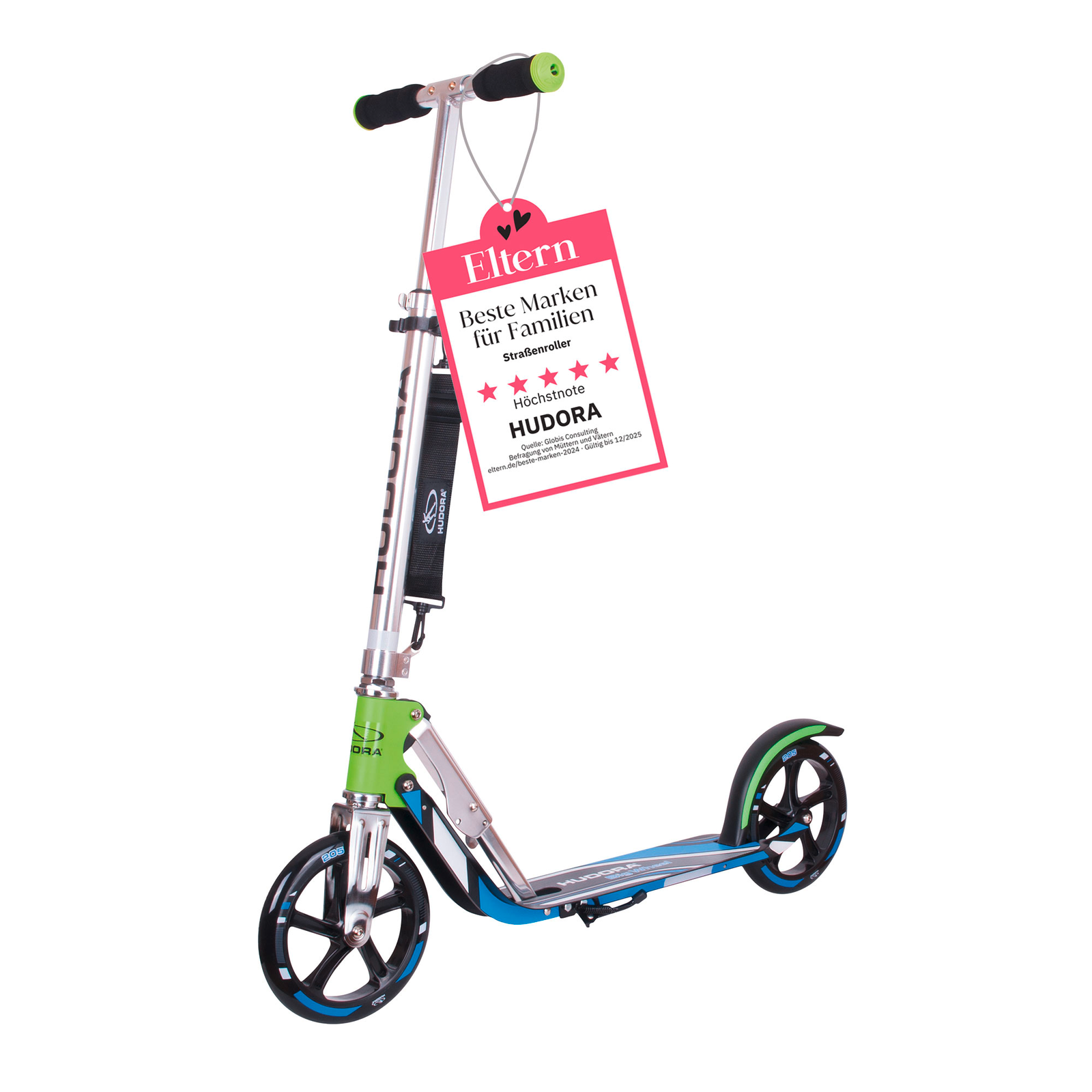 HUDORA BigWheel® 205 Scooter, grün/blau