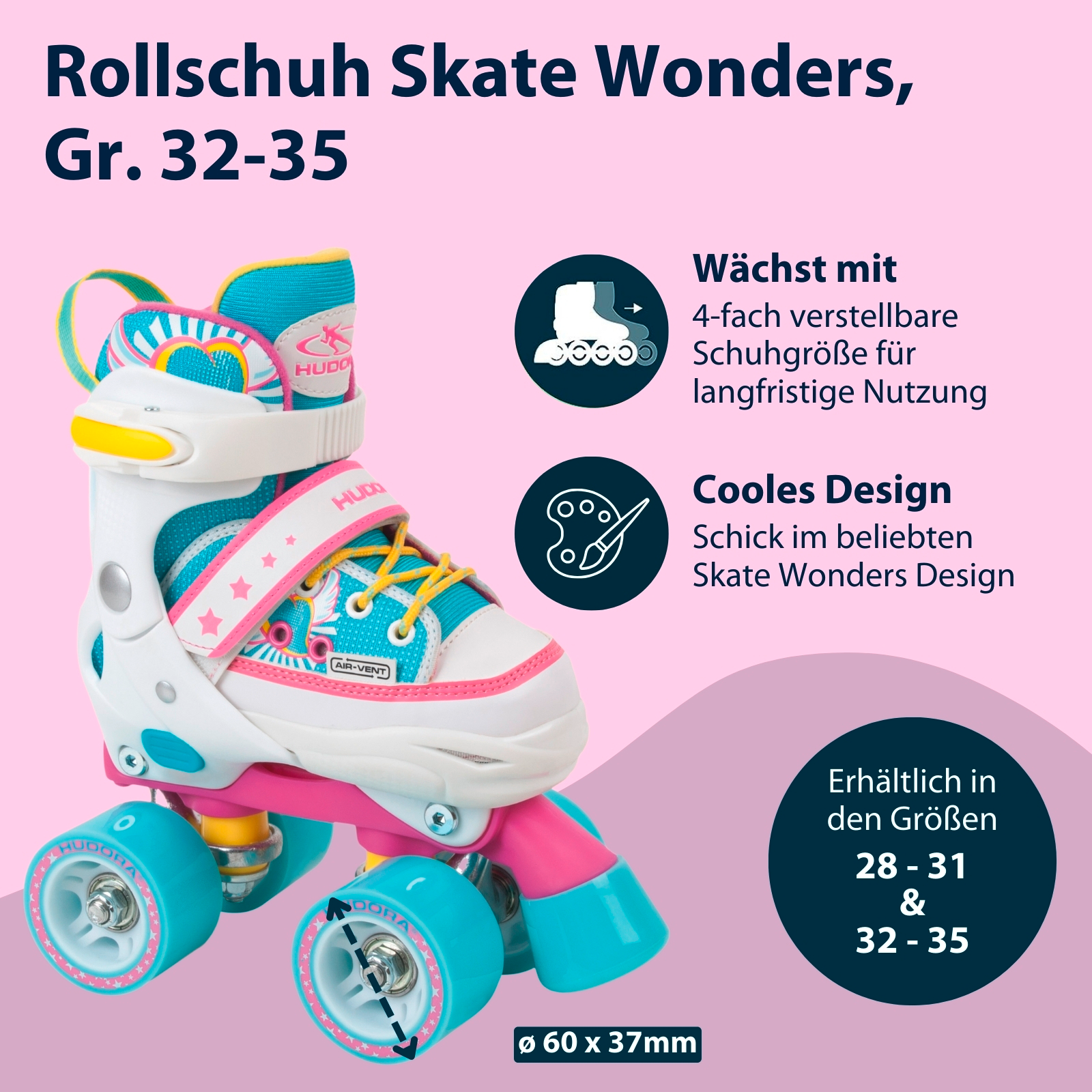 Rollschuh Skate Wonders Gr. 32-35, Bild 2 von 7