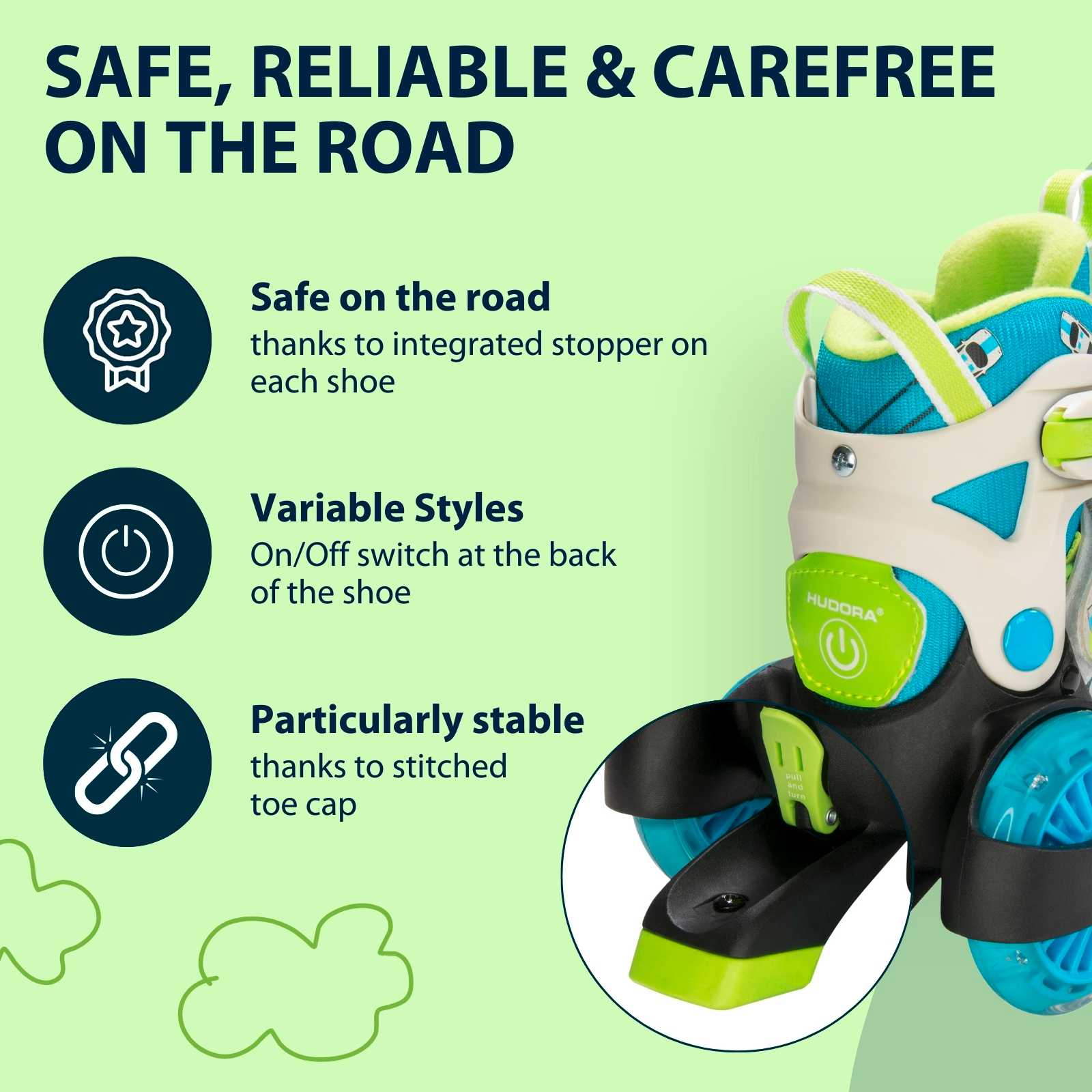 Roller skate My First Quad LED, boy, size 26-33, image 5 from 7