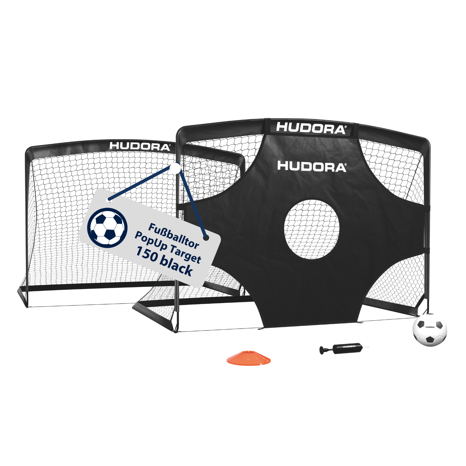 HUDORA Fußballtor PopUp Target 150 (2er-Set) Black, Bild 1 von 7