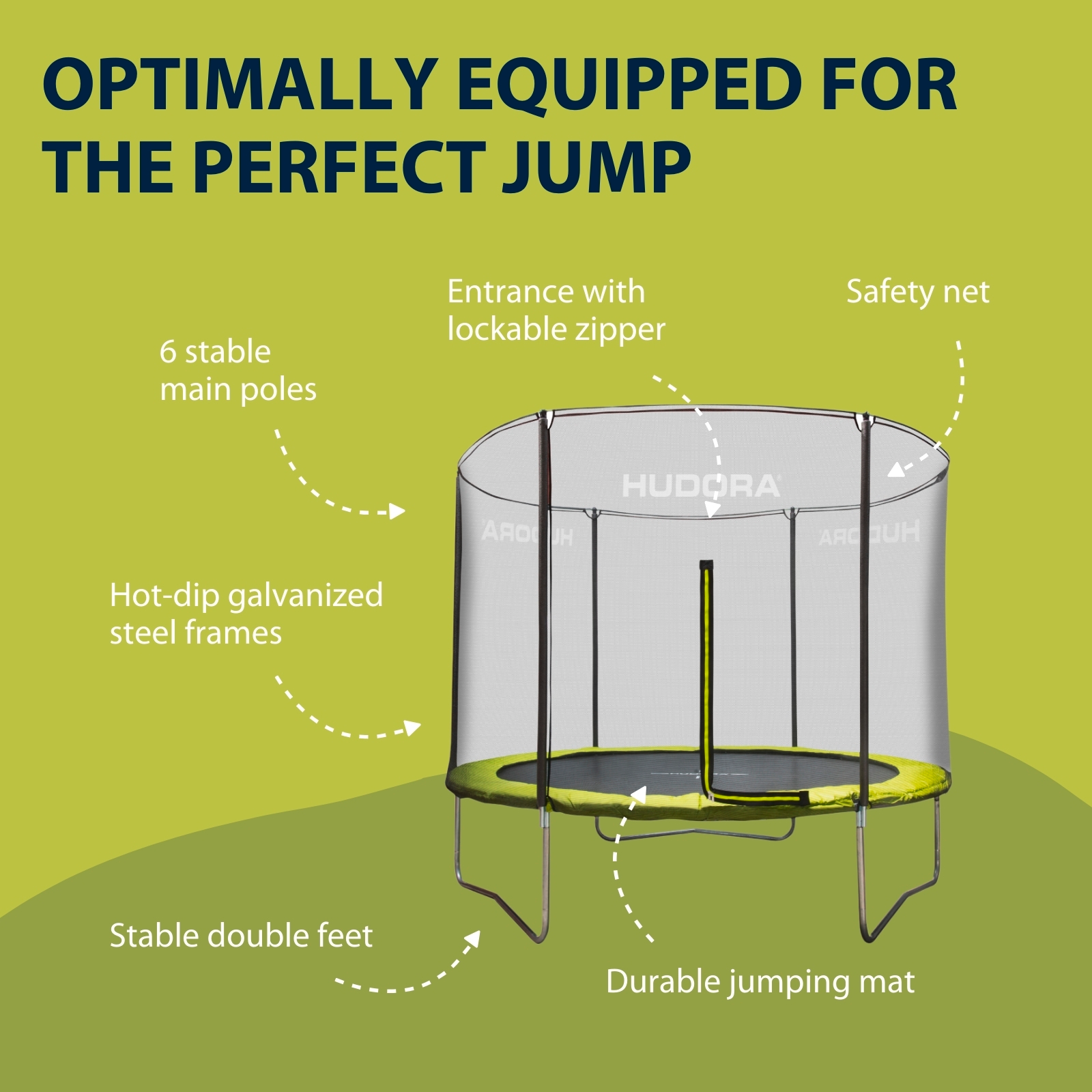 HUDORA Fabulous Trampoline 300V, image 3 from 7