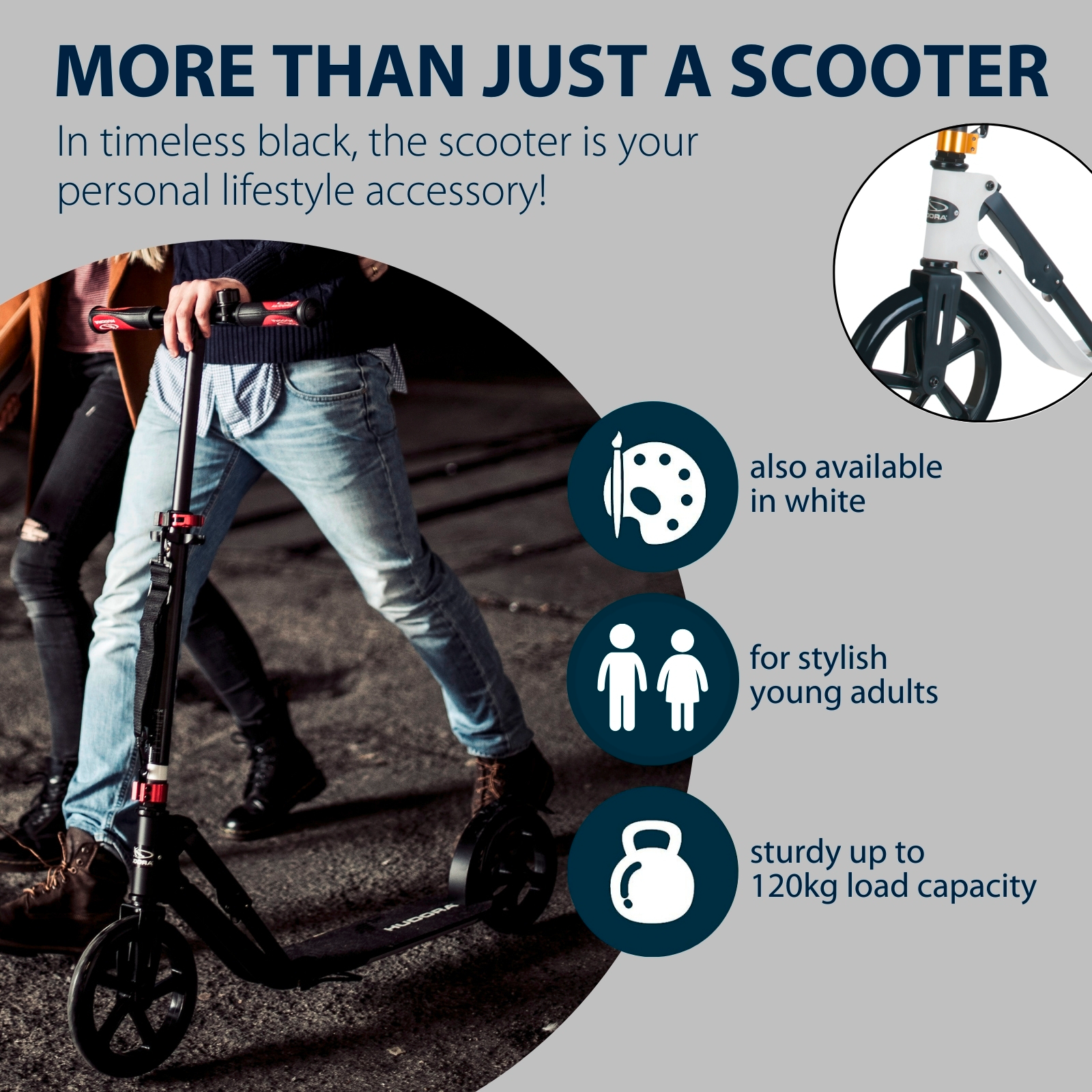 HUDORA BigWheel® Style 230, scooter black, image 6 from 7