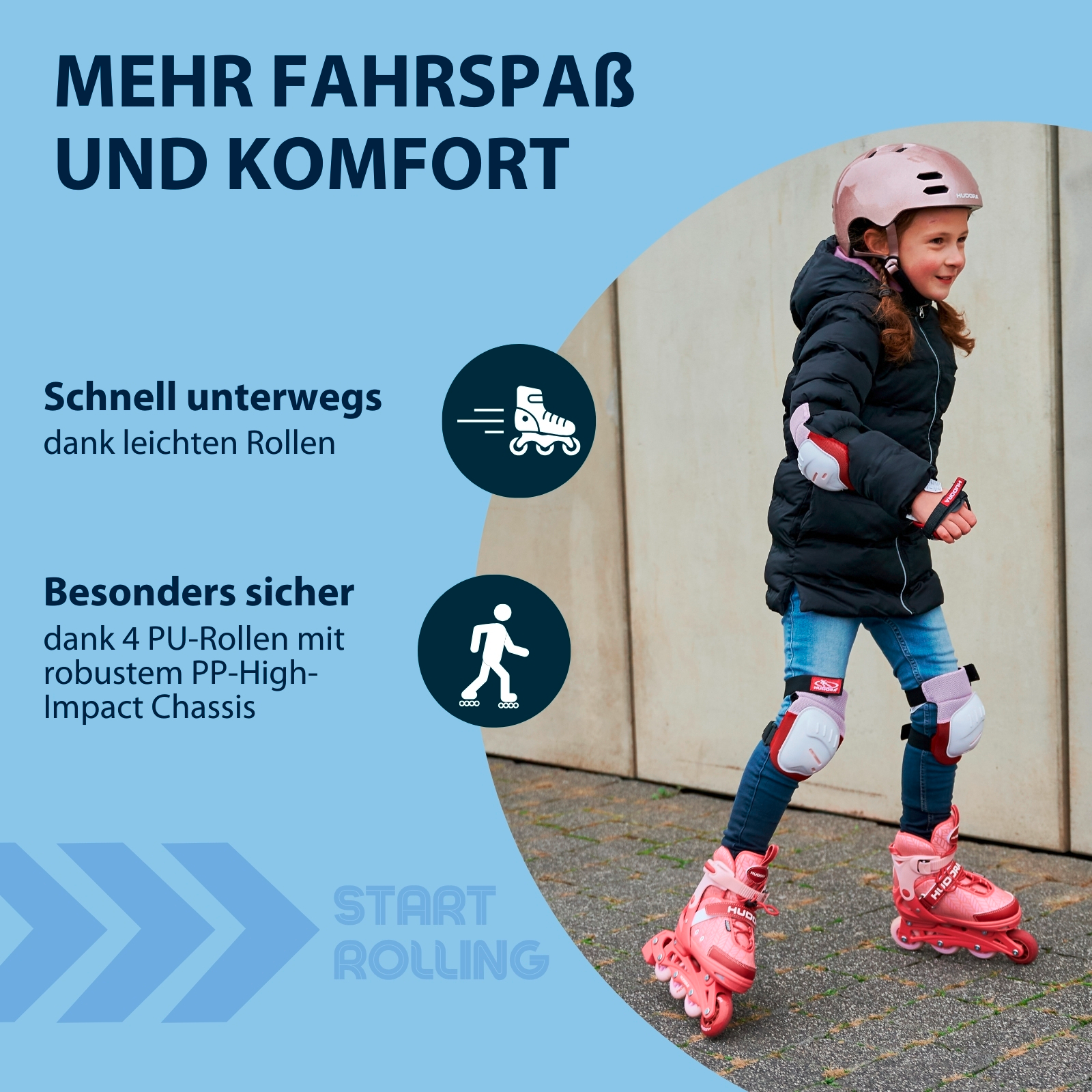Inline Skates, Leon, schwarz/blau, Gr. 29-32, Bild 3 von 7