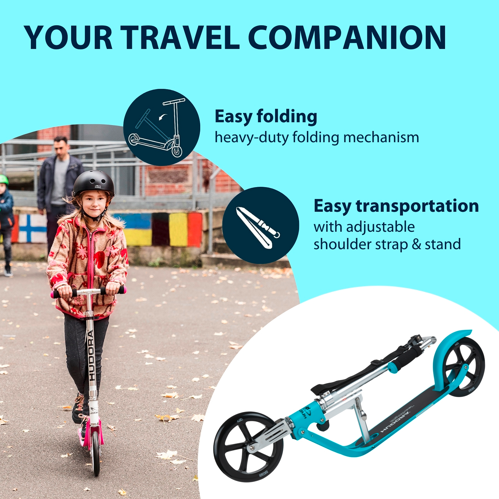HUDORA BigWheel® 205 Scooter, ocean "Exclusive Edition", image 4 from 7