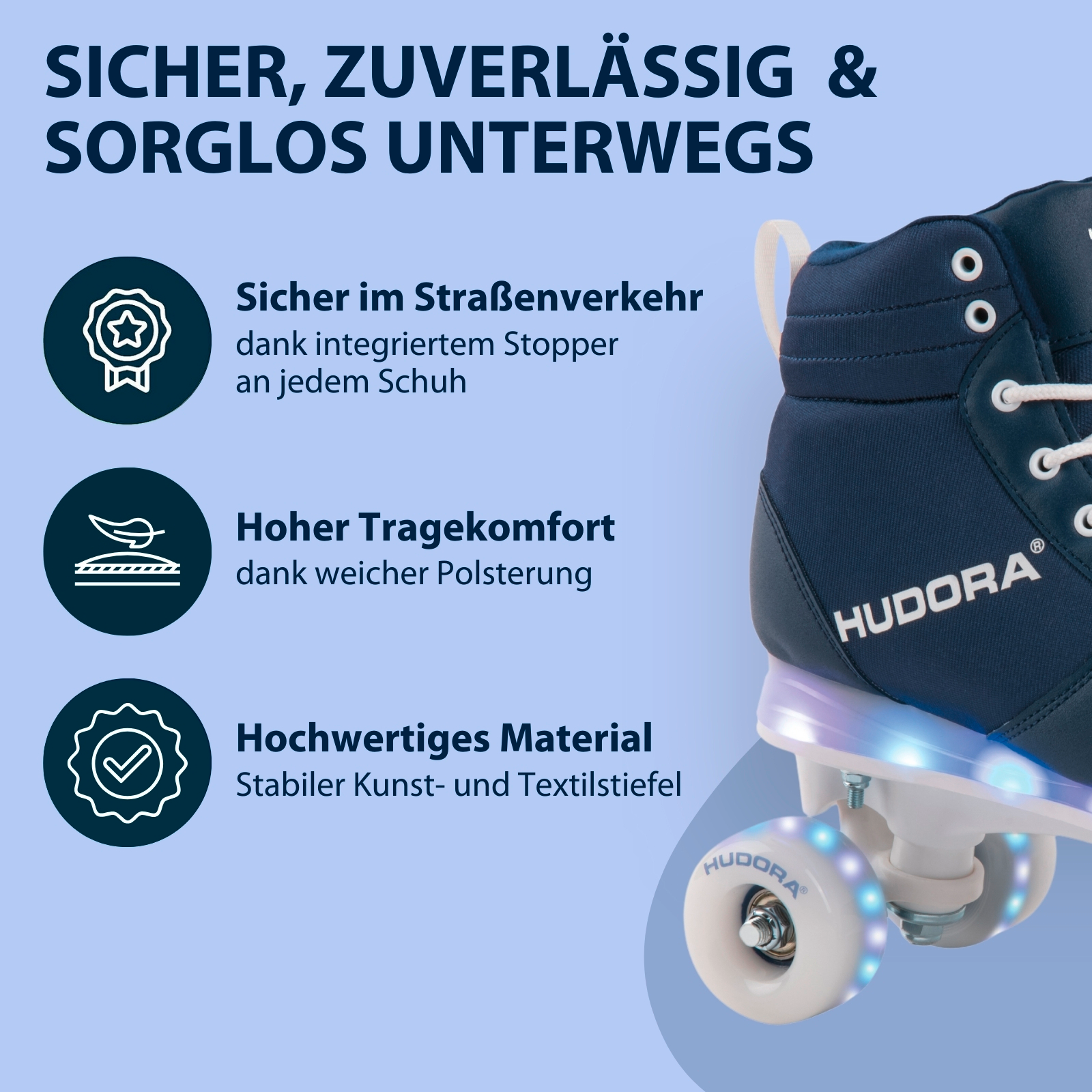 Roller Skates Advanced, navy LED, Gr. 35/36, Bild 5 von 7
