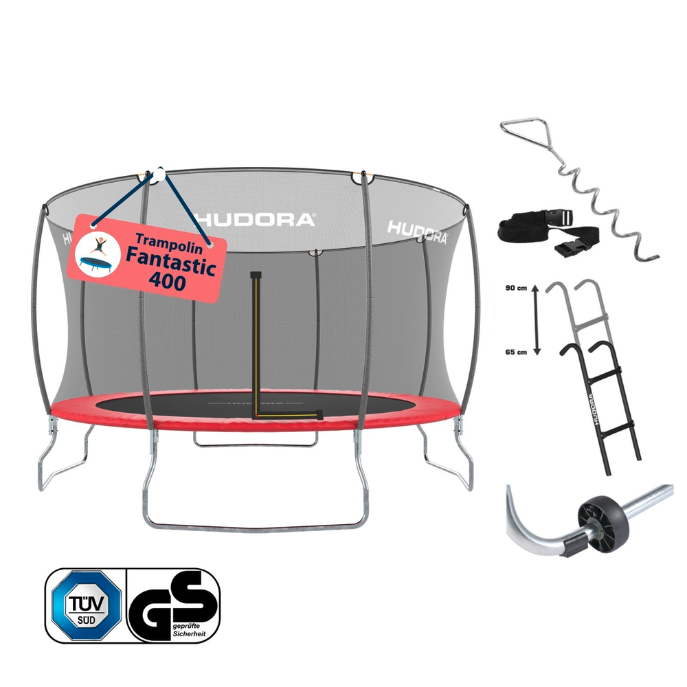 HUDORA Fantastic Trampolin 400V inkl. Zubehör (Komplett-Set)