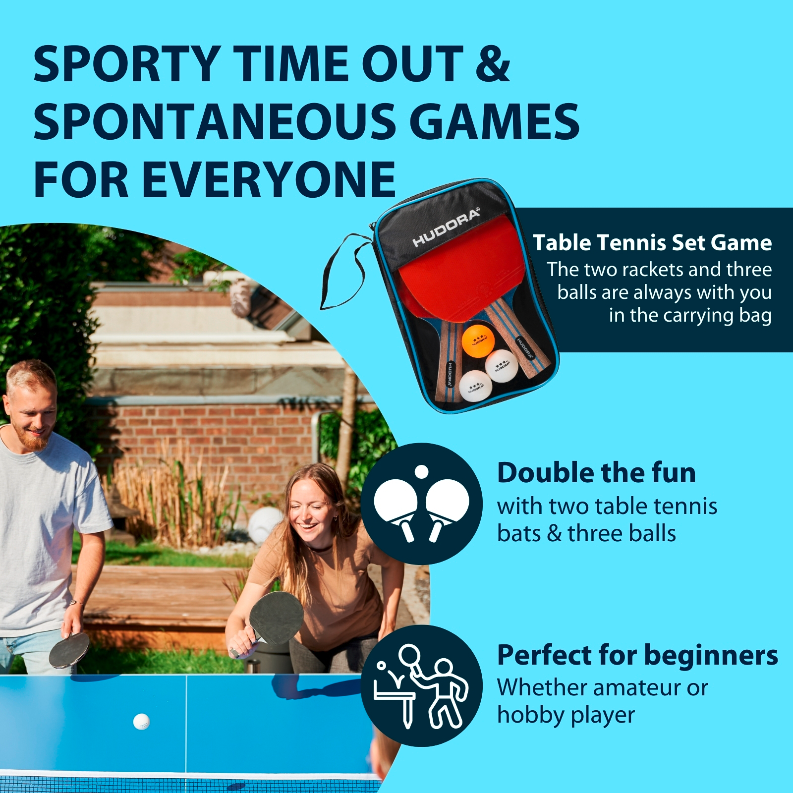 HUDORA Match table tennis set, image 5 from 6