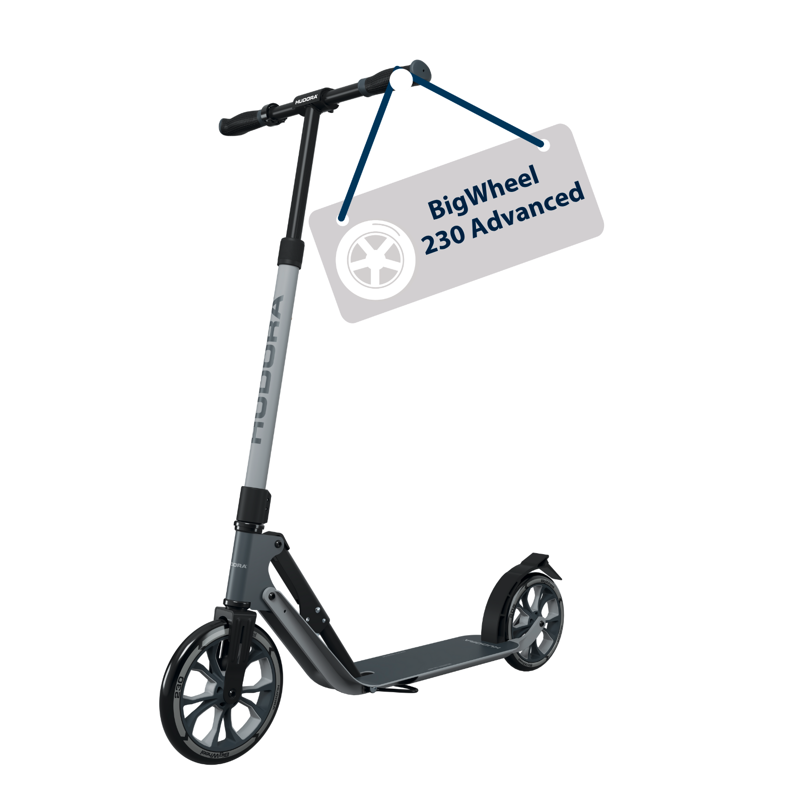 HUDORA BigWheel® Style 230, scooter white, image 1 from 7