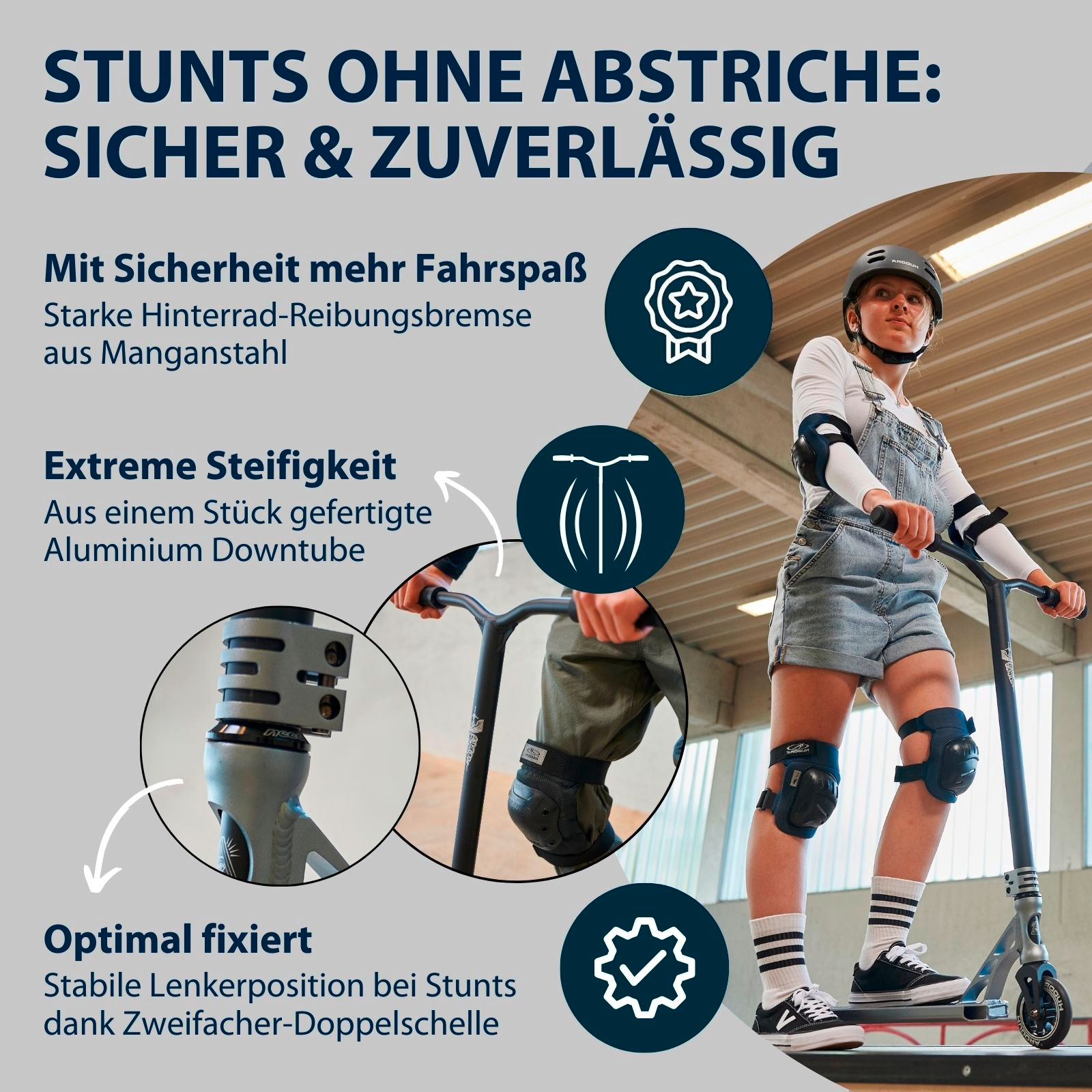 HUDORA Stunt Scooter 360 Pro, anthrazit, Bild 5 von 7