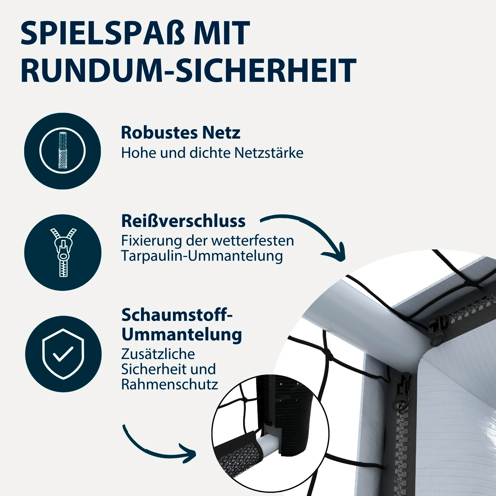 HUDORA Fußballtor Pro Tect 240 Advanced White, Bild 4 von 7