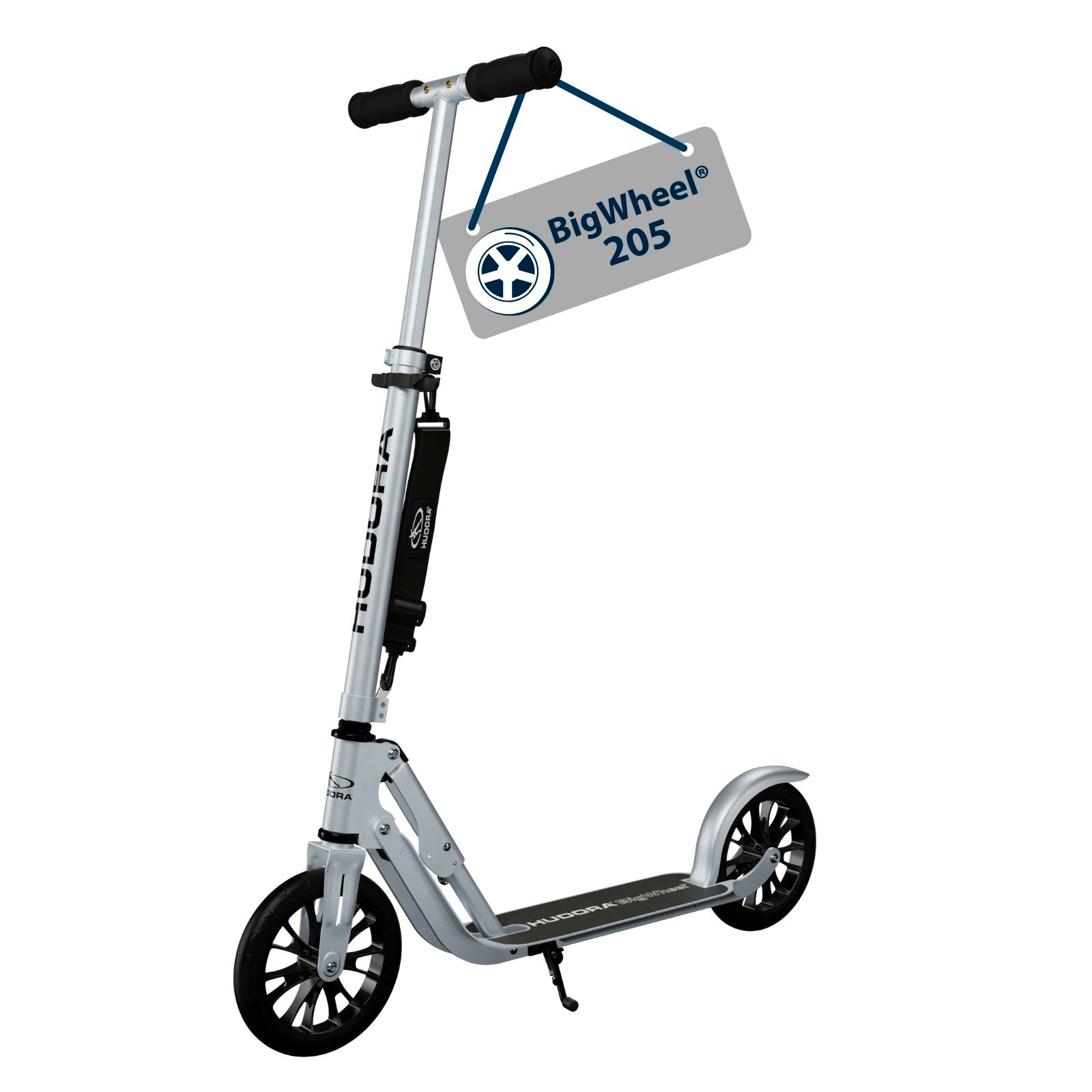 HUDORA BigWheel® Crossover 205, Scooter silber