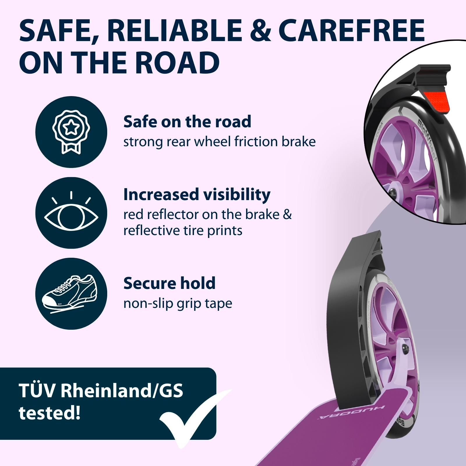 HUDORA BigWheel® 205 Advanced, lavender, image 5 from 7