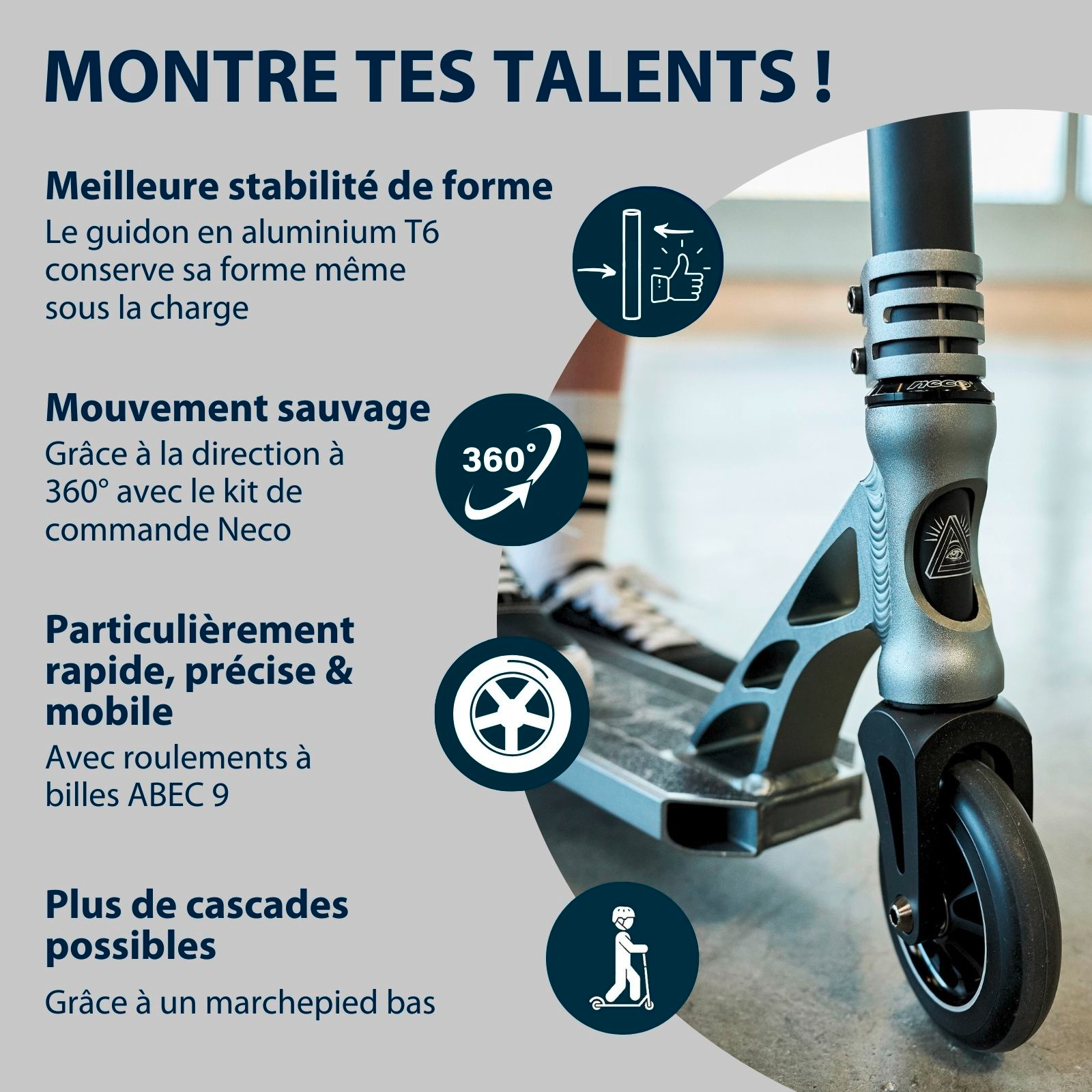 HUDORA Stunt Scooter 360 Pro, anthracite, image 3 from 7