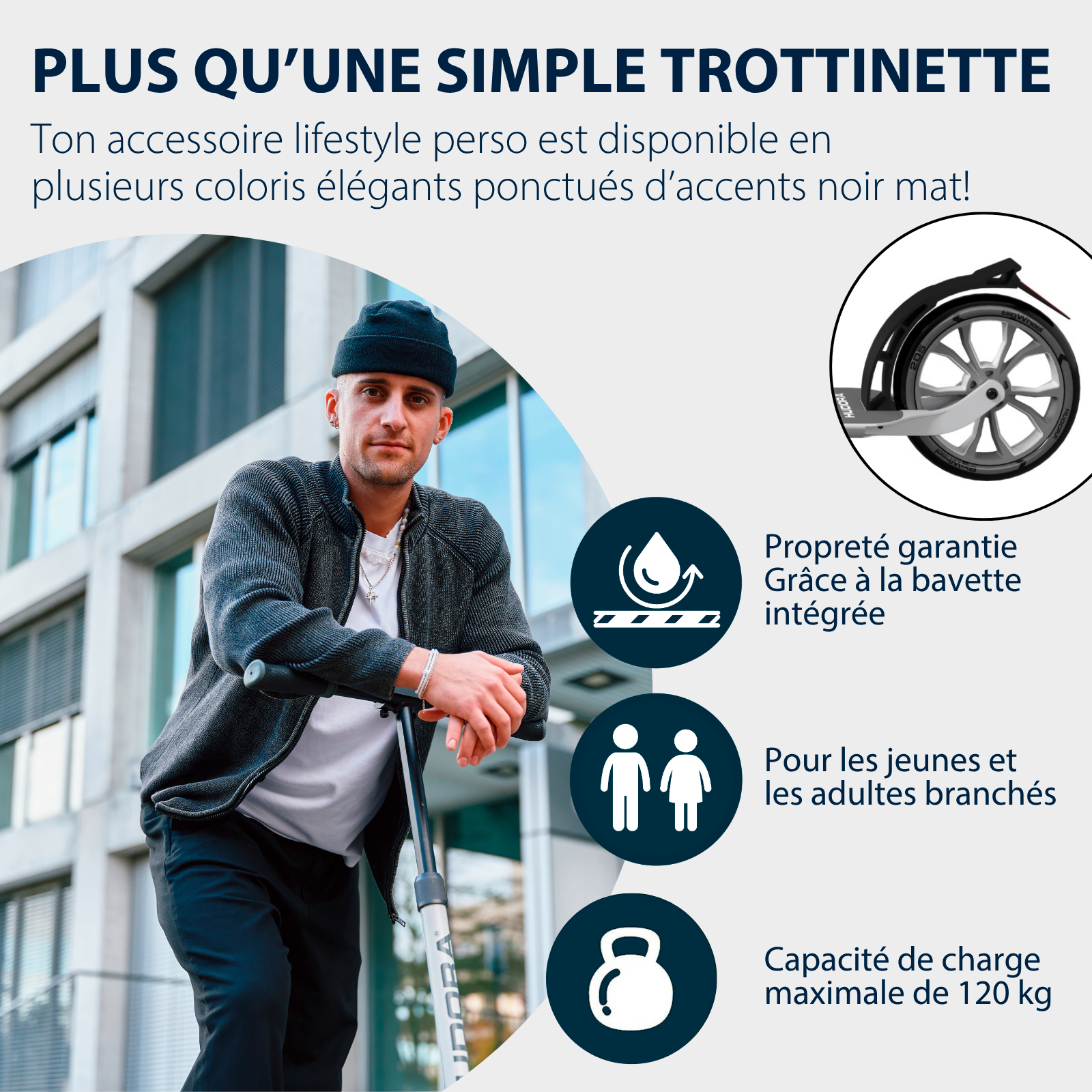 HUDORA BigWheel® 230 Advanced, scooter black, image 6 from 7