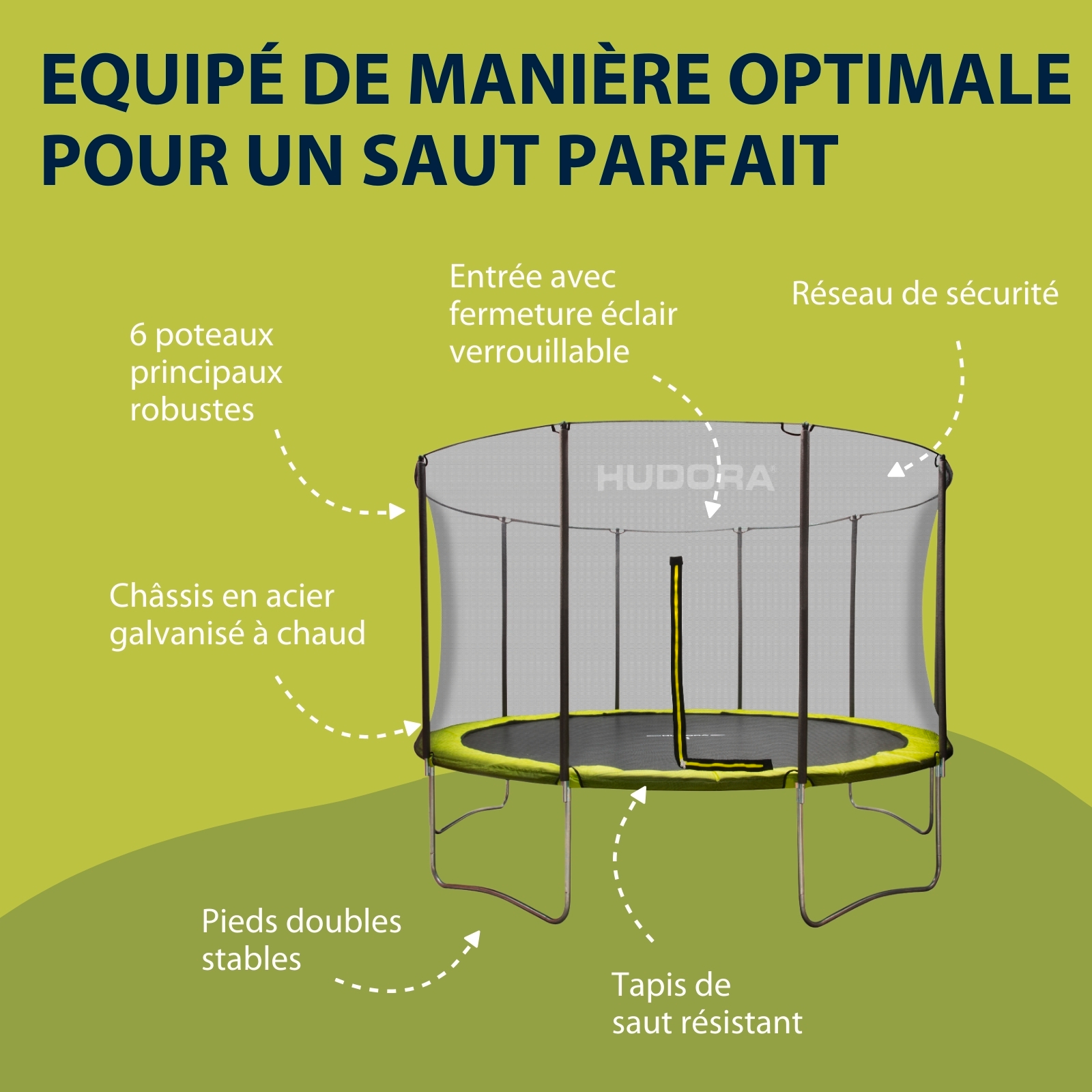 HUDORA Fabulous trampoline 400V, image 3 from 7