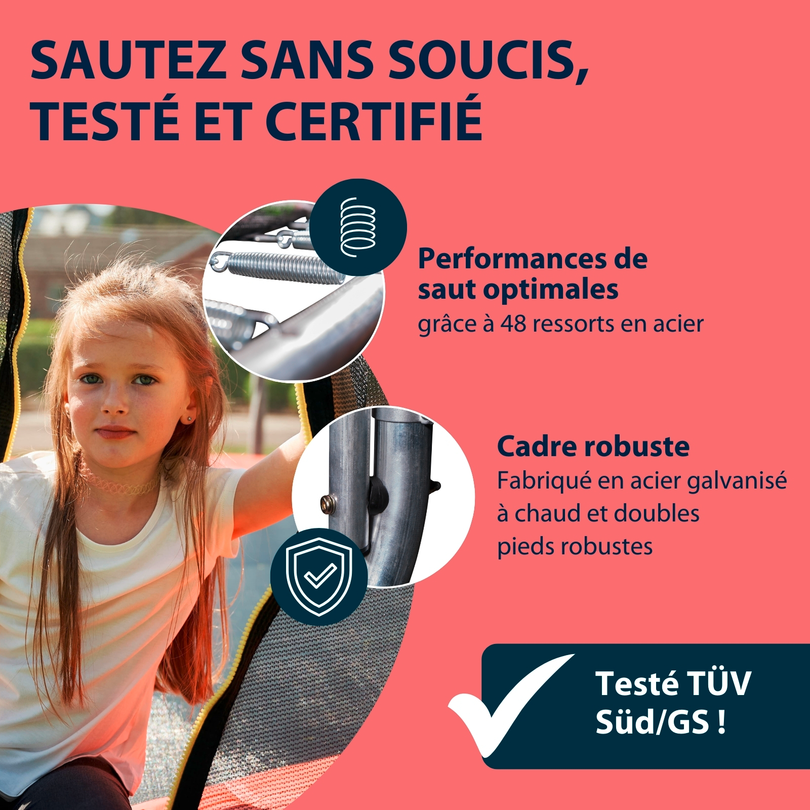 HUDORA trampoline Fantastic 400V, image 5 from 7