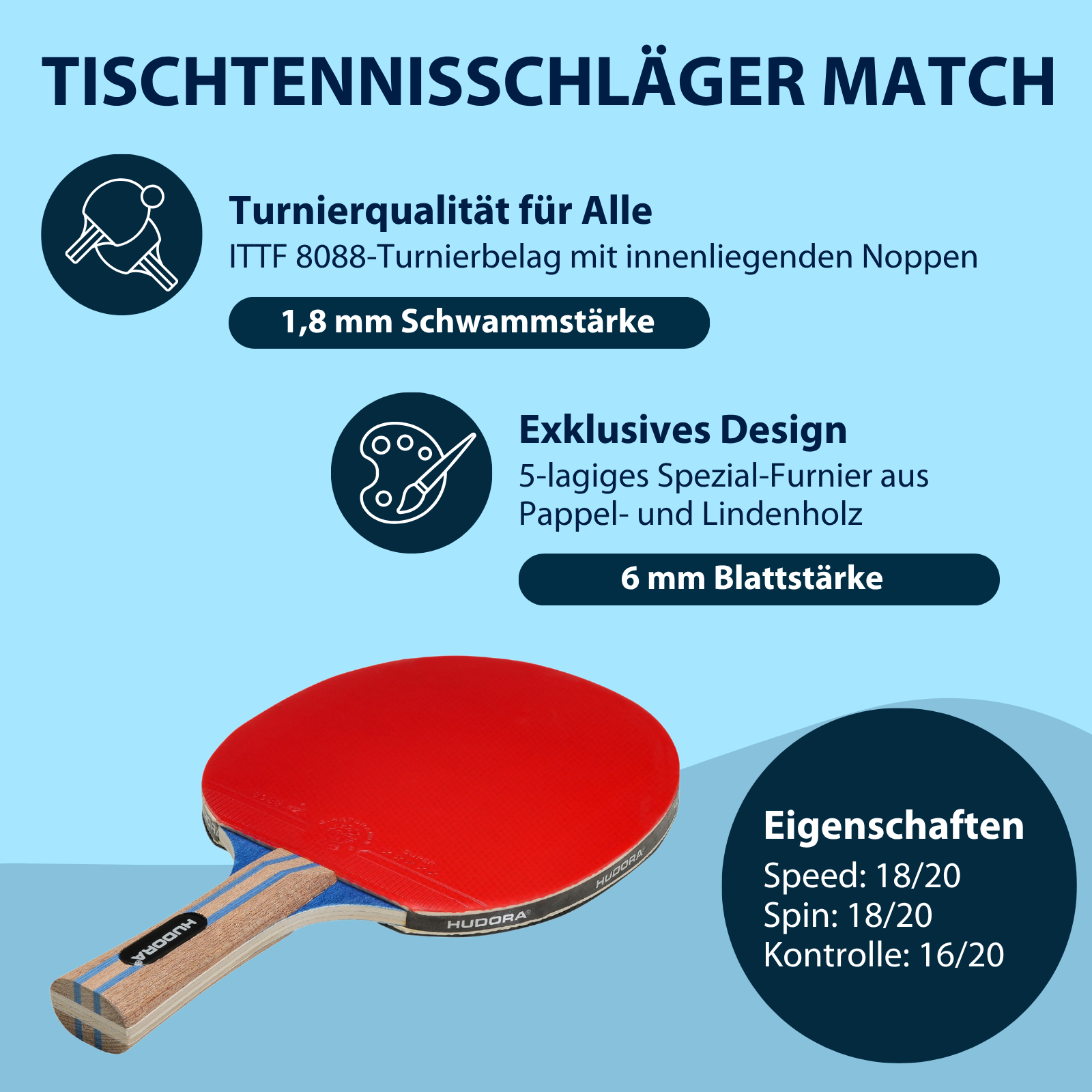Tischtennisschläger Match, Bild 2 von 5