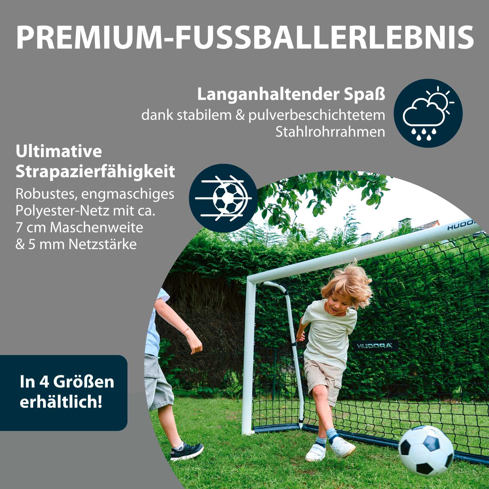 HUDORA Fußballtor Advanced 180 White, Bild 3 von 7