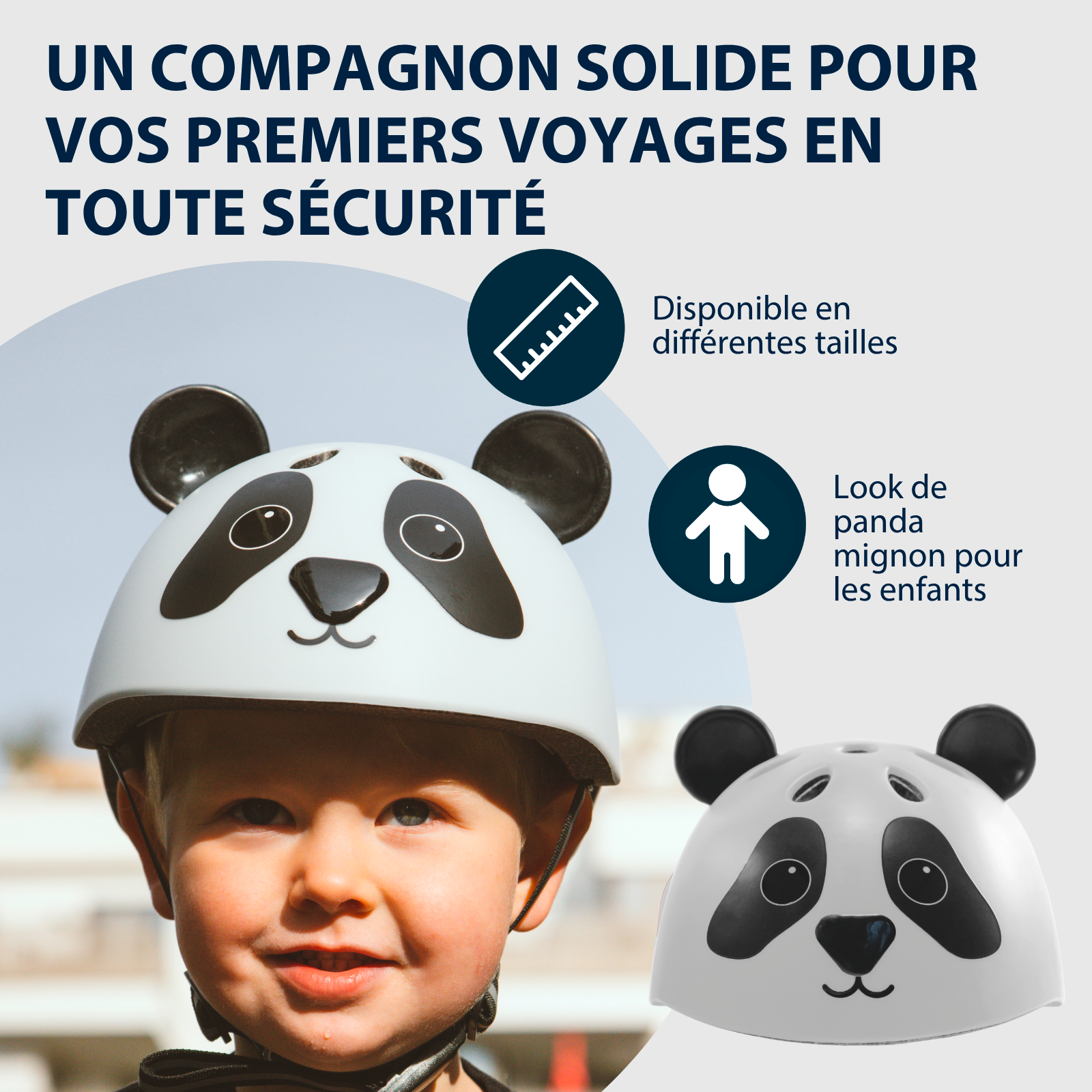 HUDORA children's helmet Beary, mocha, size 48-52, image 6 from 7
