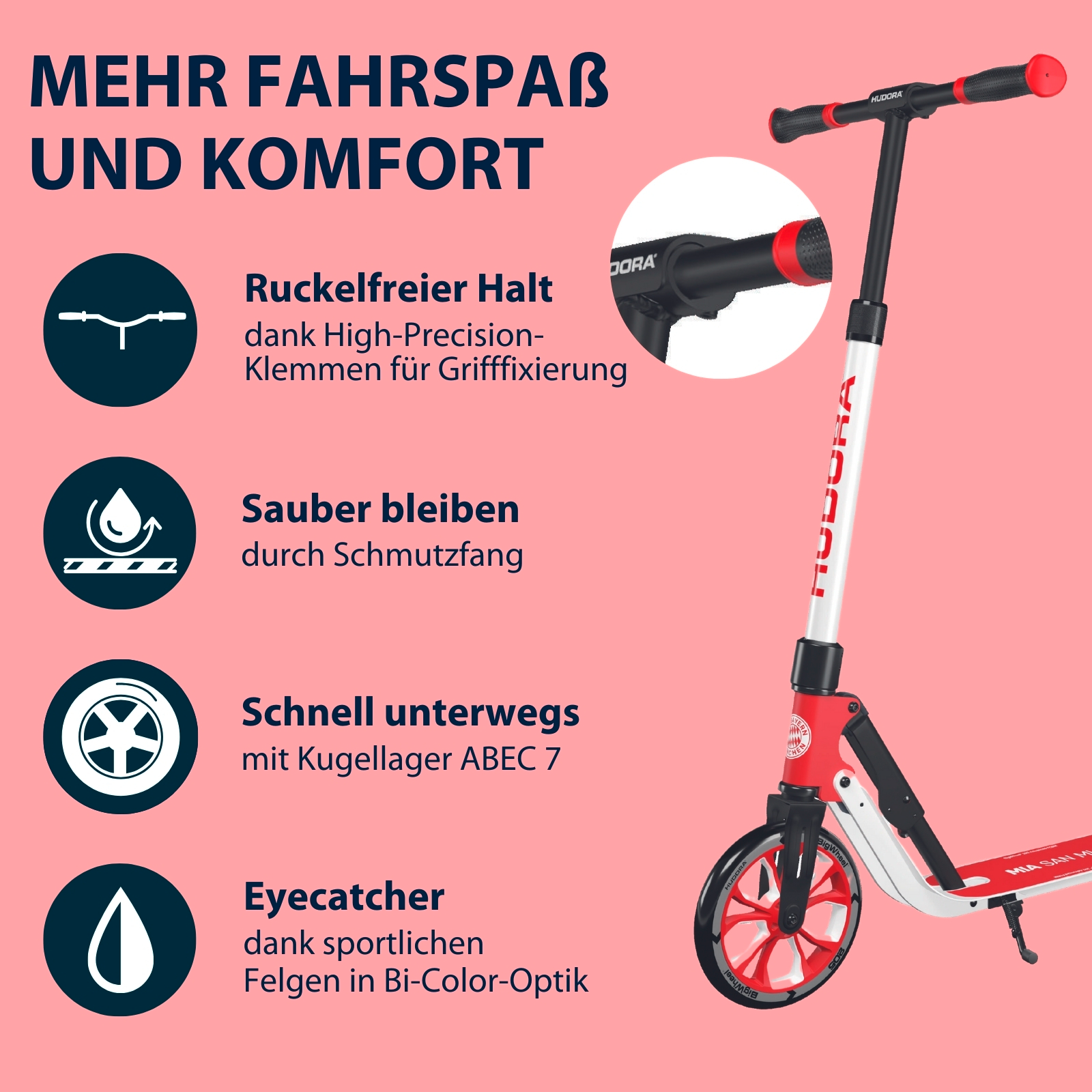 HUDORA BigWheel® 205 Advanced, FC Bayern München, Bild 3 von 8