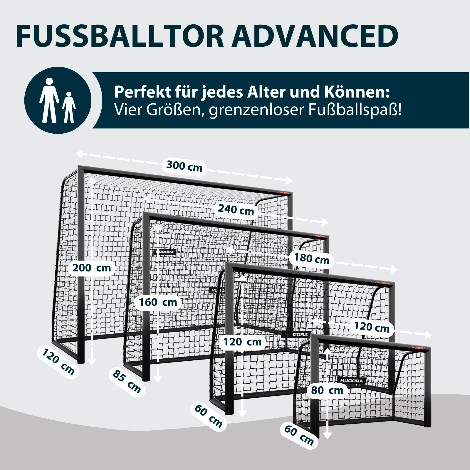 HUDORA Fußballtor Advanced 120 black, Bild 3 von 7
