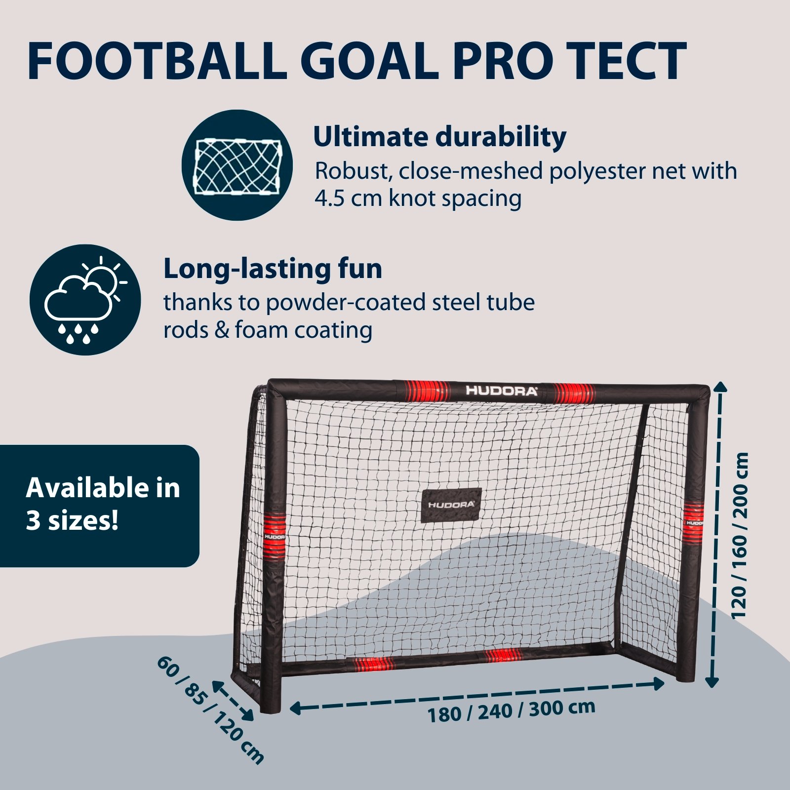 HUDORA Football Goal Pro Tect 180, image 2 from 7