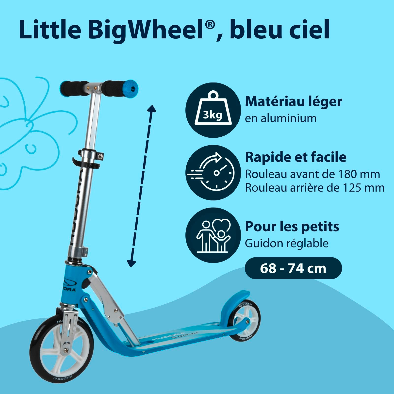 HUDORA Little BigWheel® - Trottinette à roulettes, image 3 from 13