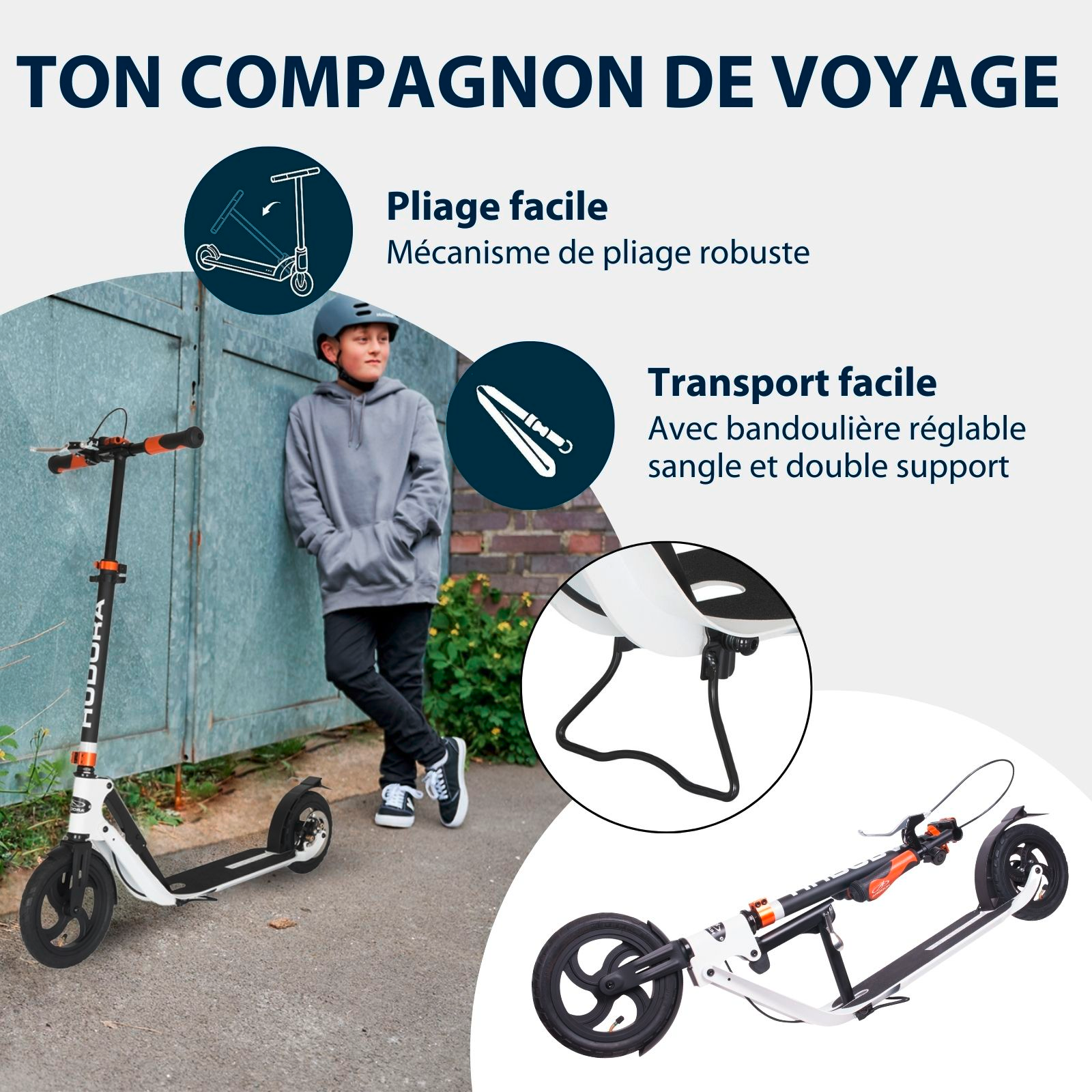 HUDORA BigWheel® Air 230 Dual Brake, image 4 from 7