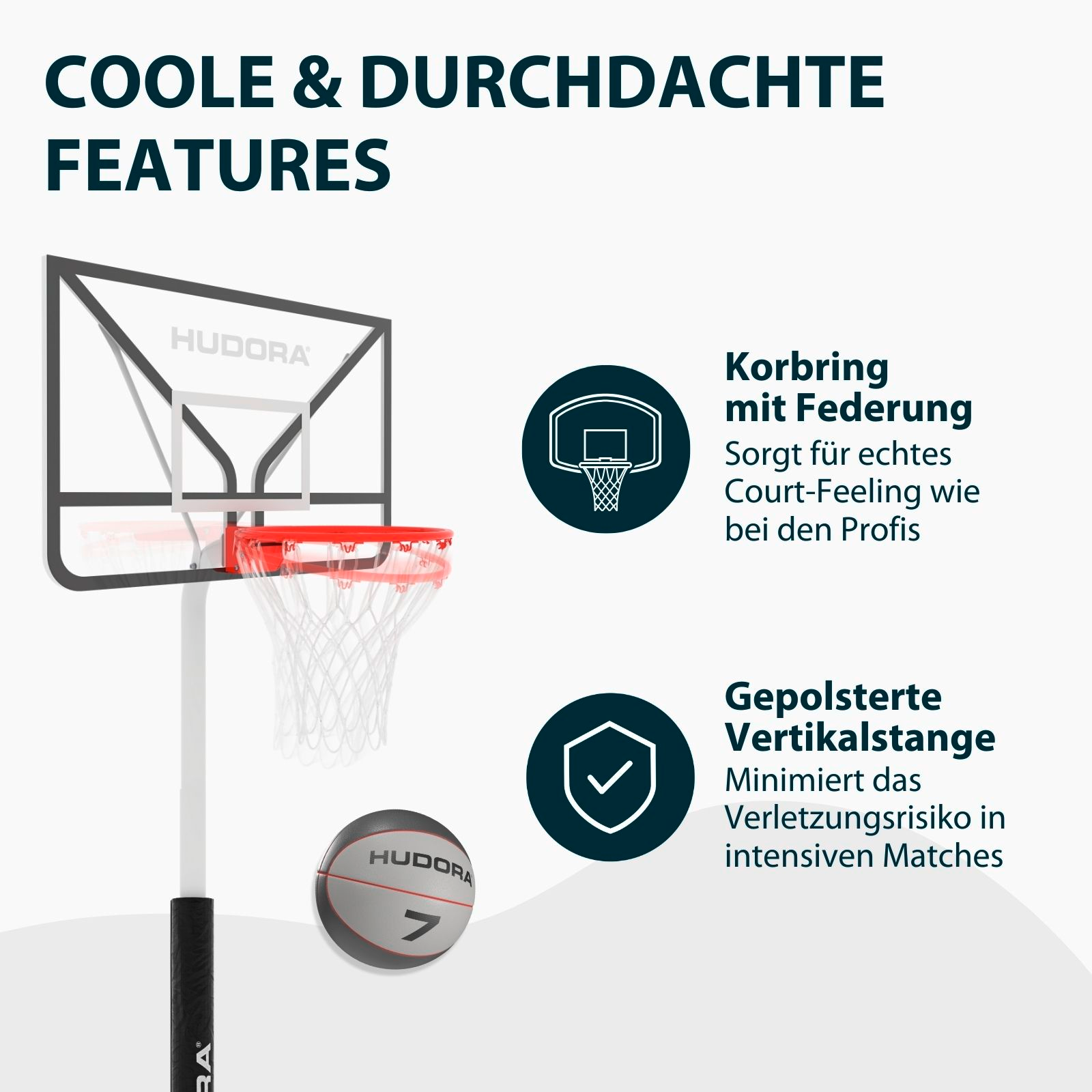 HUDORA RoCo 305 basketball stand, image 3 from 7
