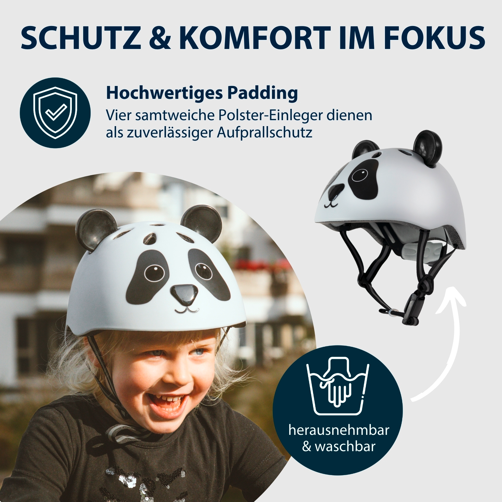 HUDORA Kinderhelm Pandy, Gr. 44-47, Bild 4 von 7