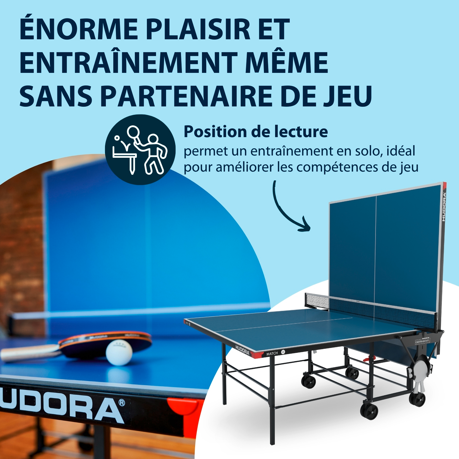 HUDORA Match table tennis table, image 4 from 7